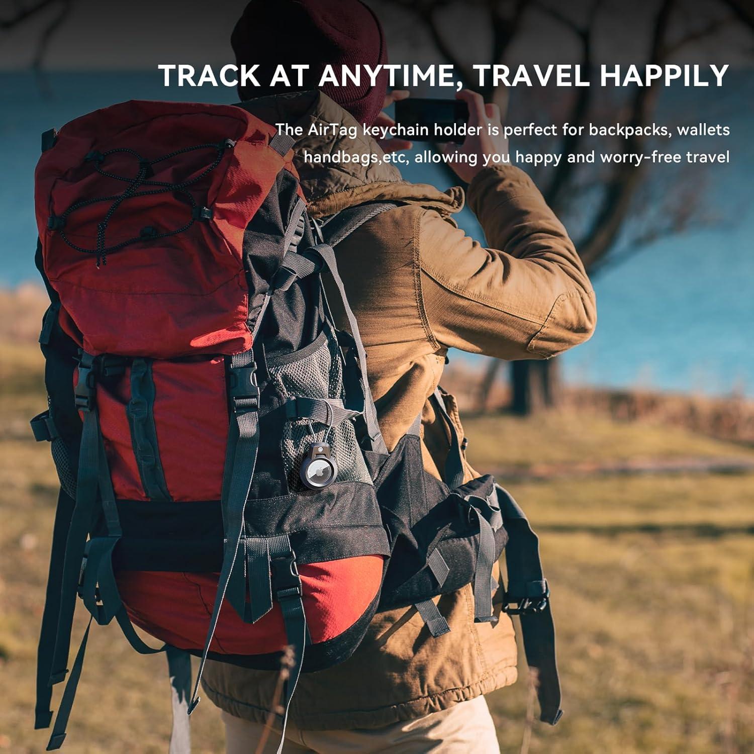 Soporte para AirTag Gitfos 2 Pack Negro Resistente