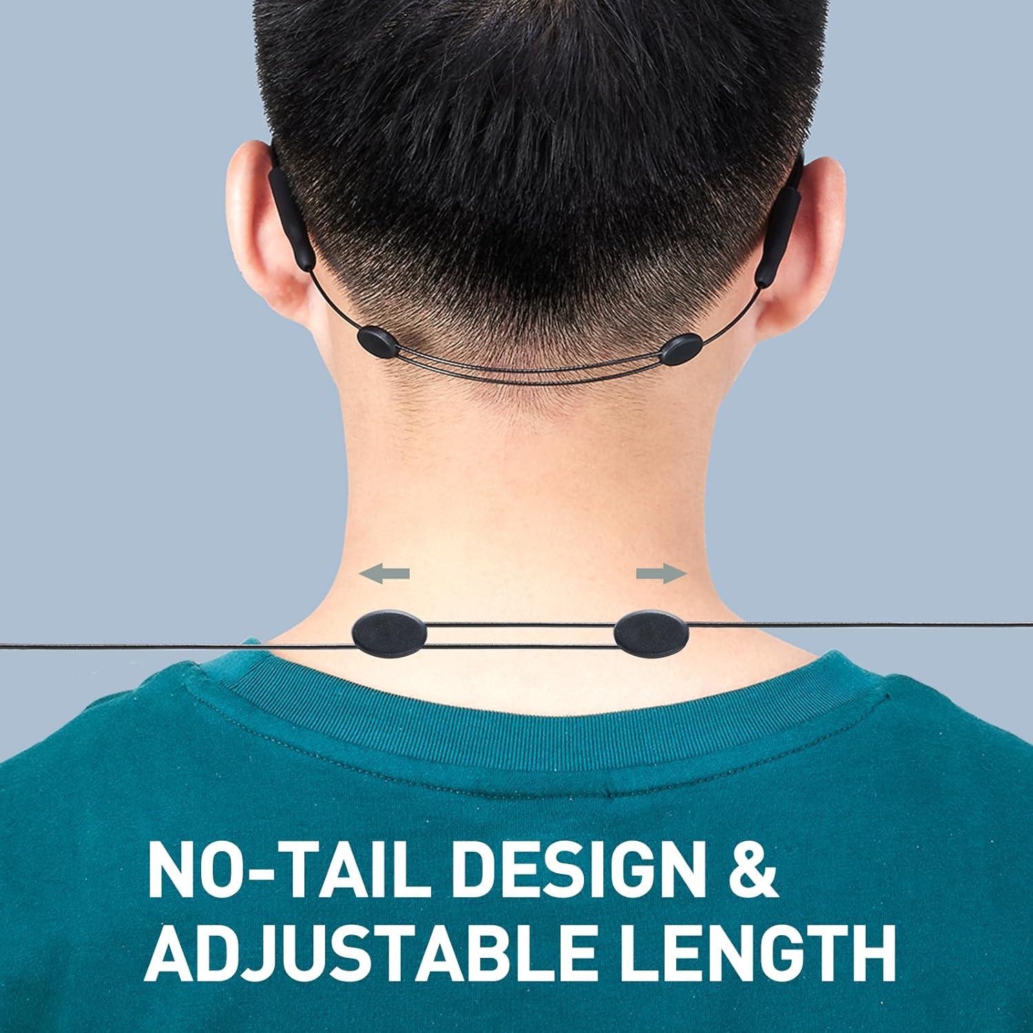 Correa Ajustable para Gafas Omnful 16cm 4pcs Negro