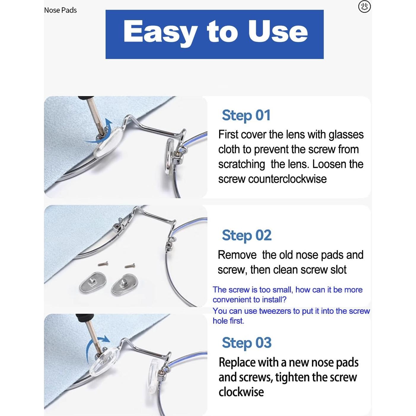 Kit de Almohadillas de Nariz para Gafas Omnful - 10 Pares Silicona