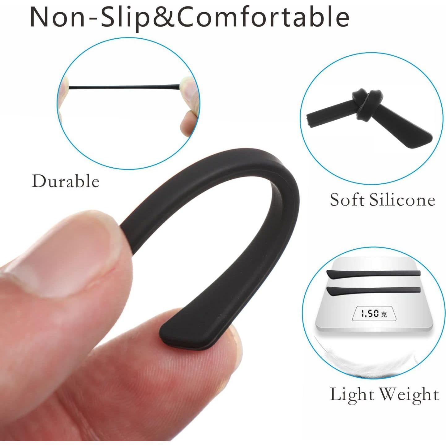 5 Piezas Tubo Silicona Antideslizante para Gafas KECHIO