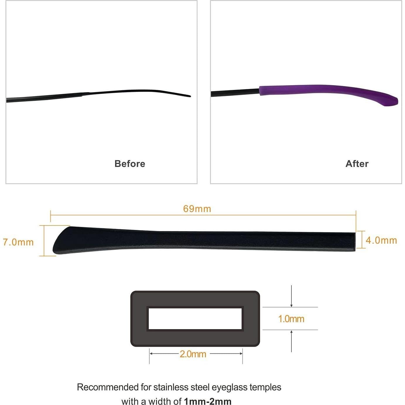 Puntas de Silicona Antideslizantes para Gafas KECHIO 5 Pares