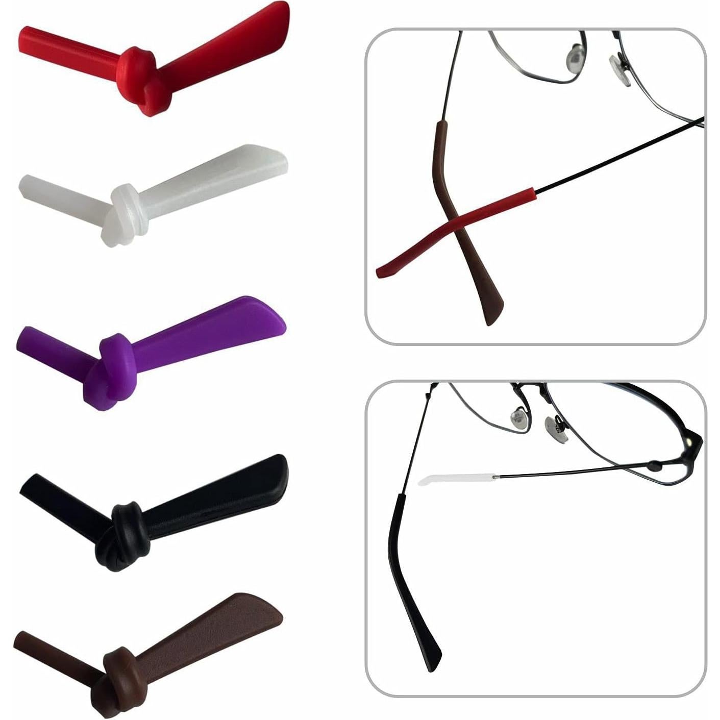 Puntas de Silicona Antideslizantes para Gafas KECHIO 5 Pares