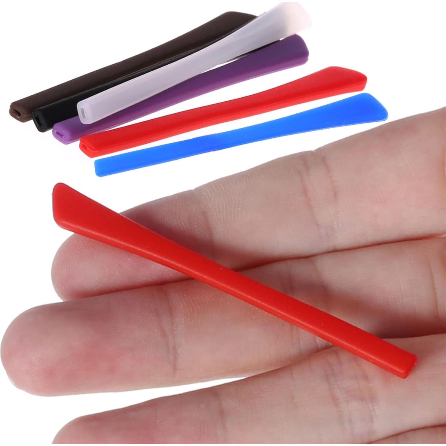 5 Pares Puntas Silicona Antideslizantes Gafas KECHIO Negro