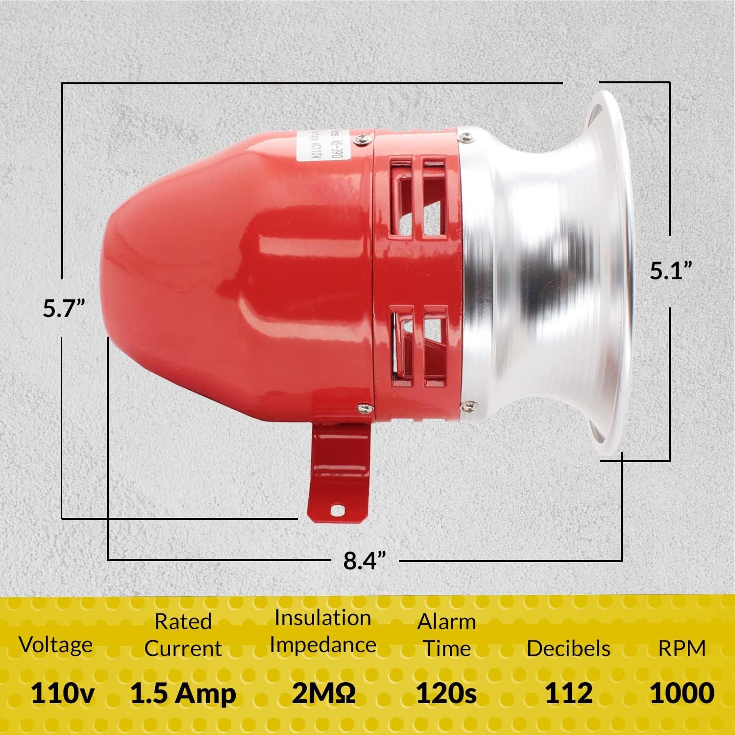 Campana de Alarma Industrial Shopcorp MS-390 112 dB 110V