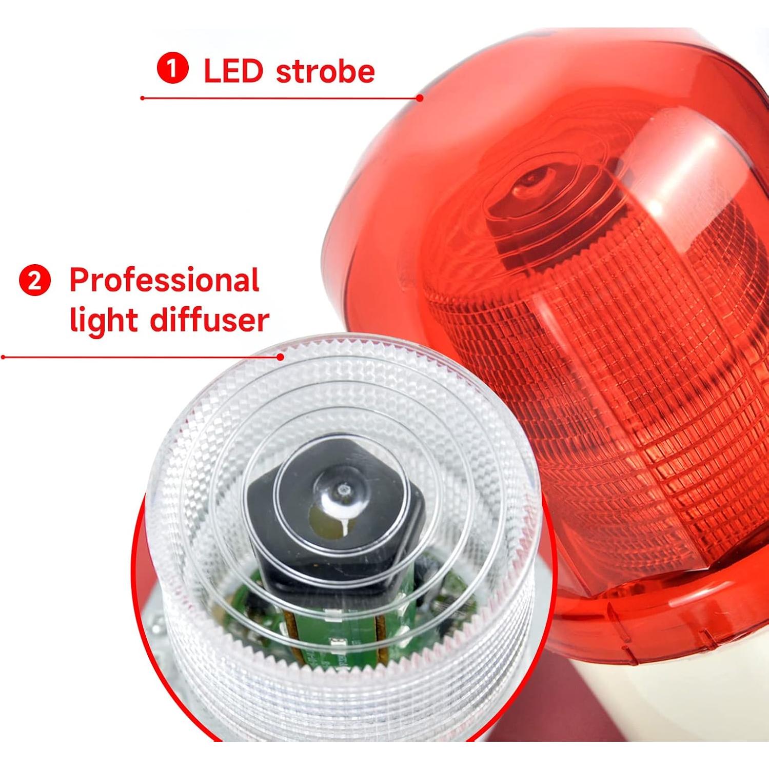 Sirena de Alarma Exterior 130dB 12 Tonos SLA-05B 45W IP65