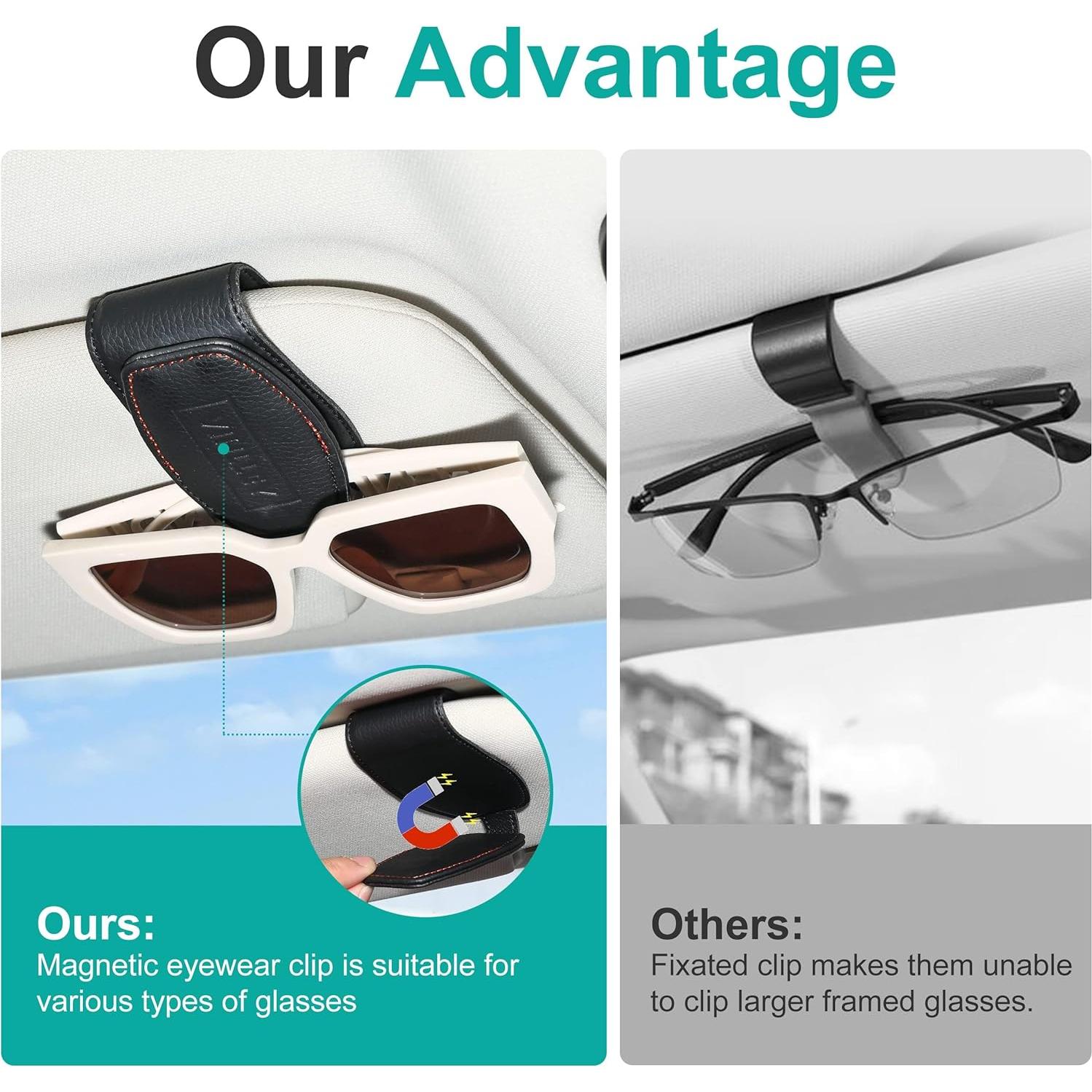 Soporte de Gafas Vinlley G2-2 Beige Magnético 2 Paquete