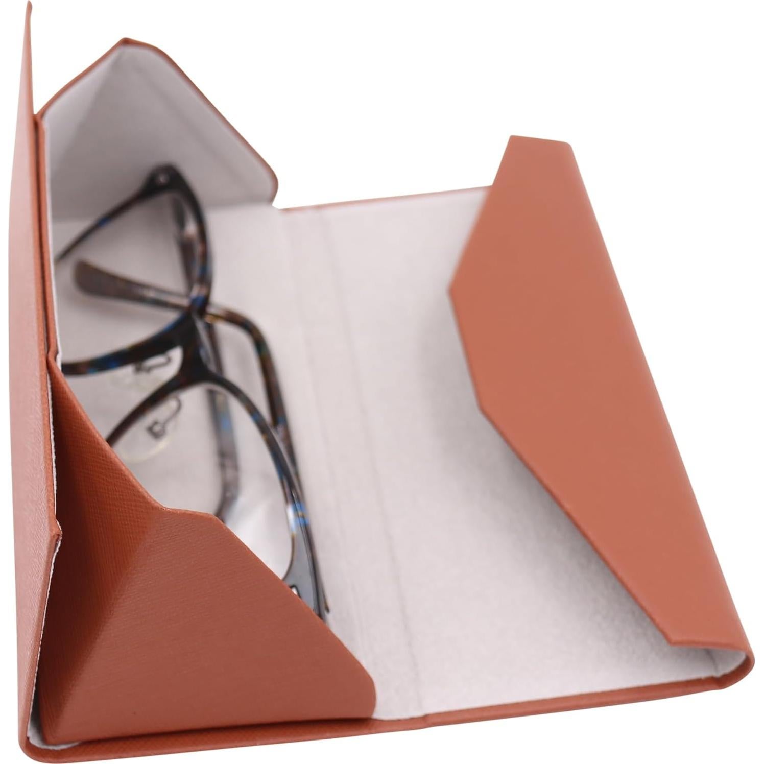 Estuche de Gafas Real Sic Plegable Magnético 16cm Marrón