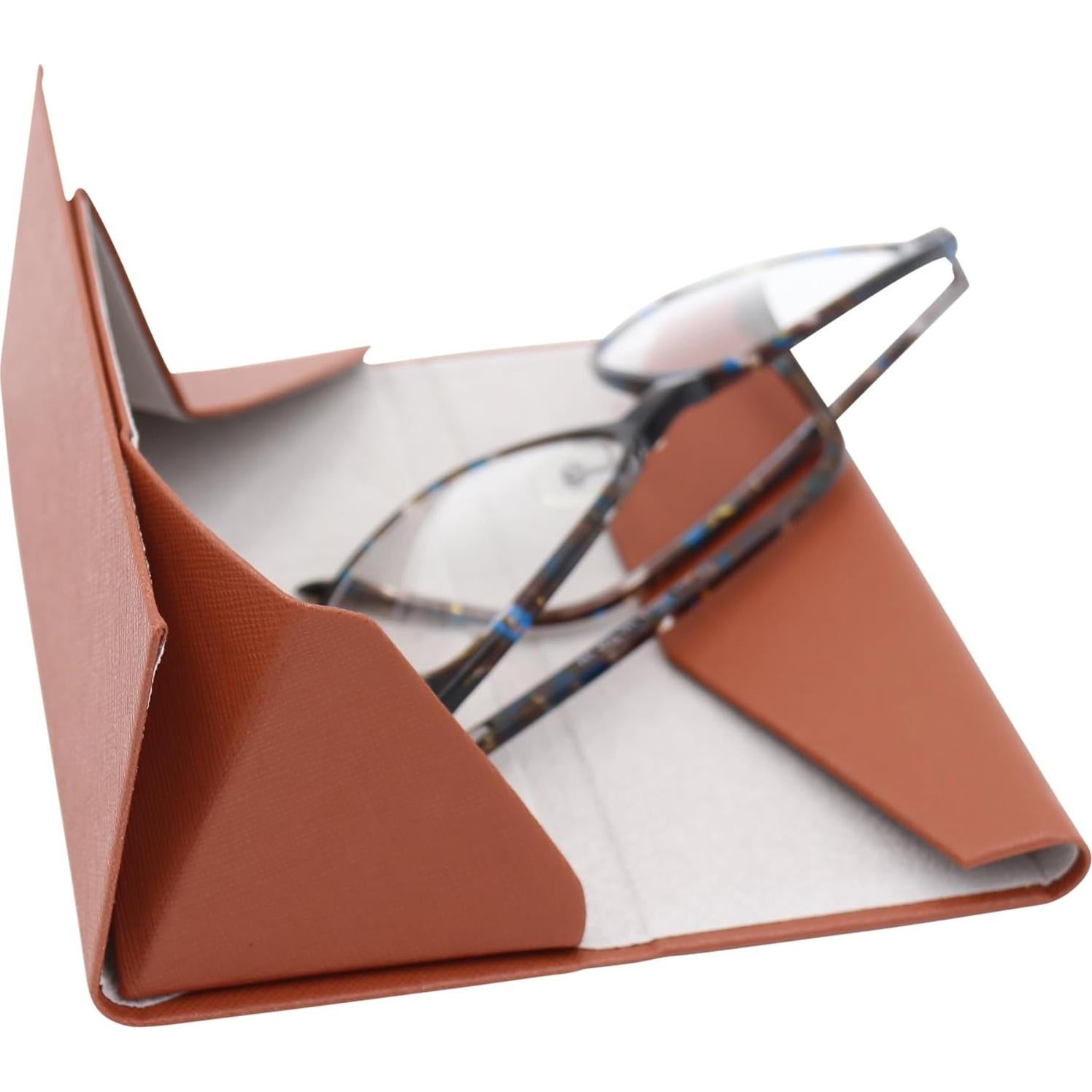 Estuche de Gafas Real Sic Plegable Magnético 16cm Marrón