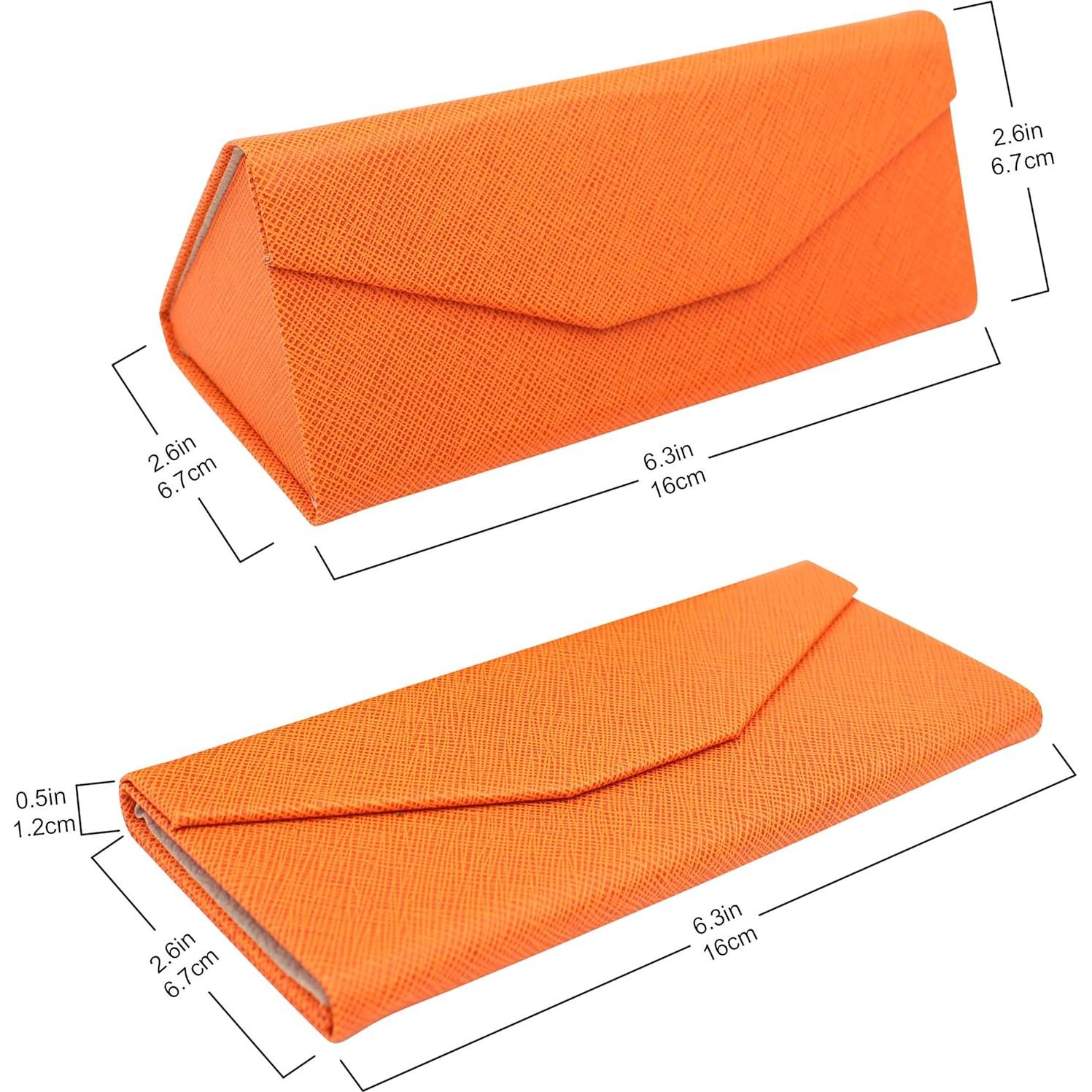 Estuche de Gafas Real Sic Naranja - Duro y Plegable 16x7 cm