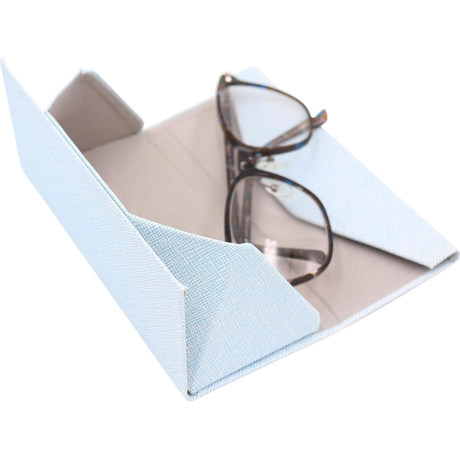 Estuche de Gafas Real Sic Azul Claro - Plegable y Duradero