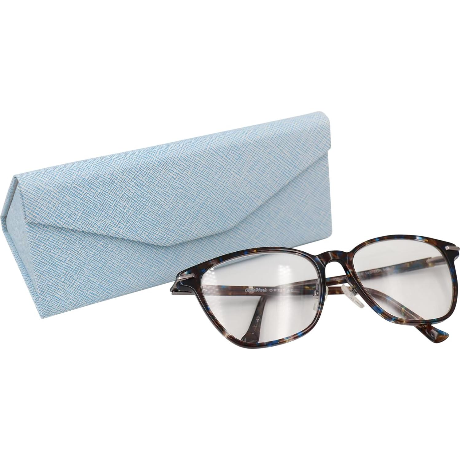 Estuche de Gafas Real Sic Azul Claro - Plegable y Duradero