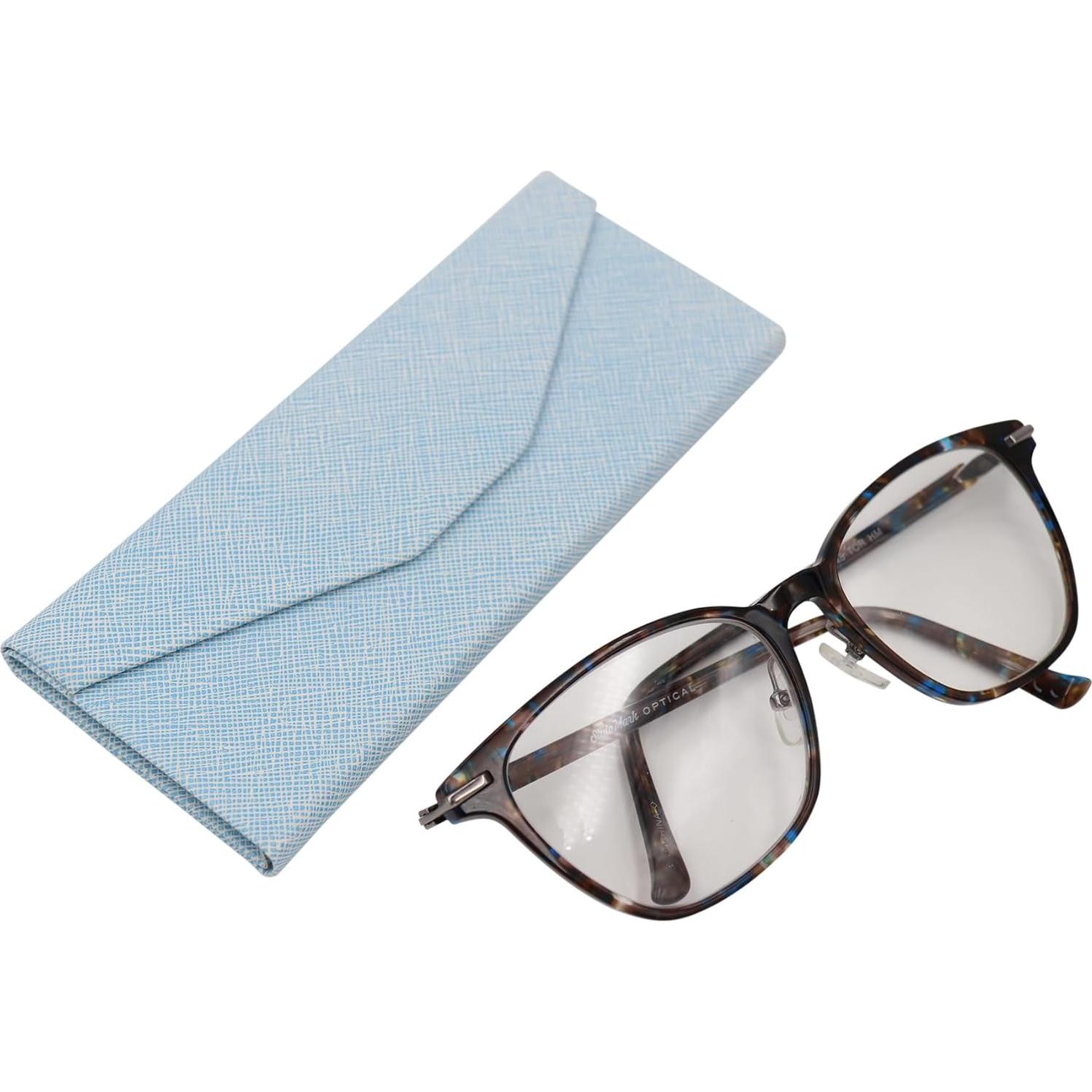 Estuche de Gafas Real Sic Azul Claro - Plegable y Duradero