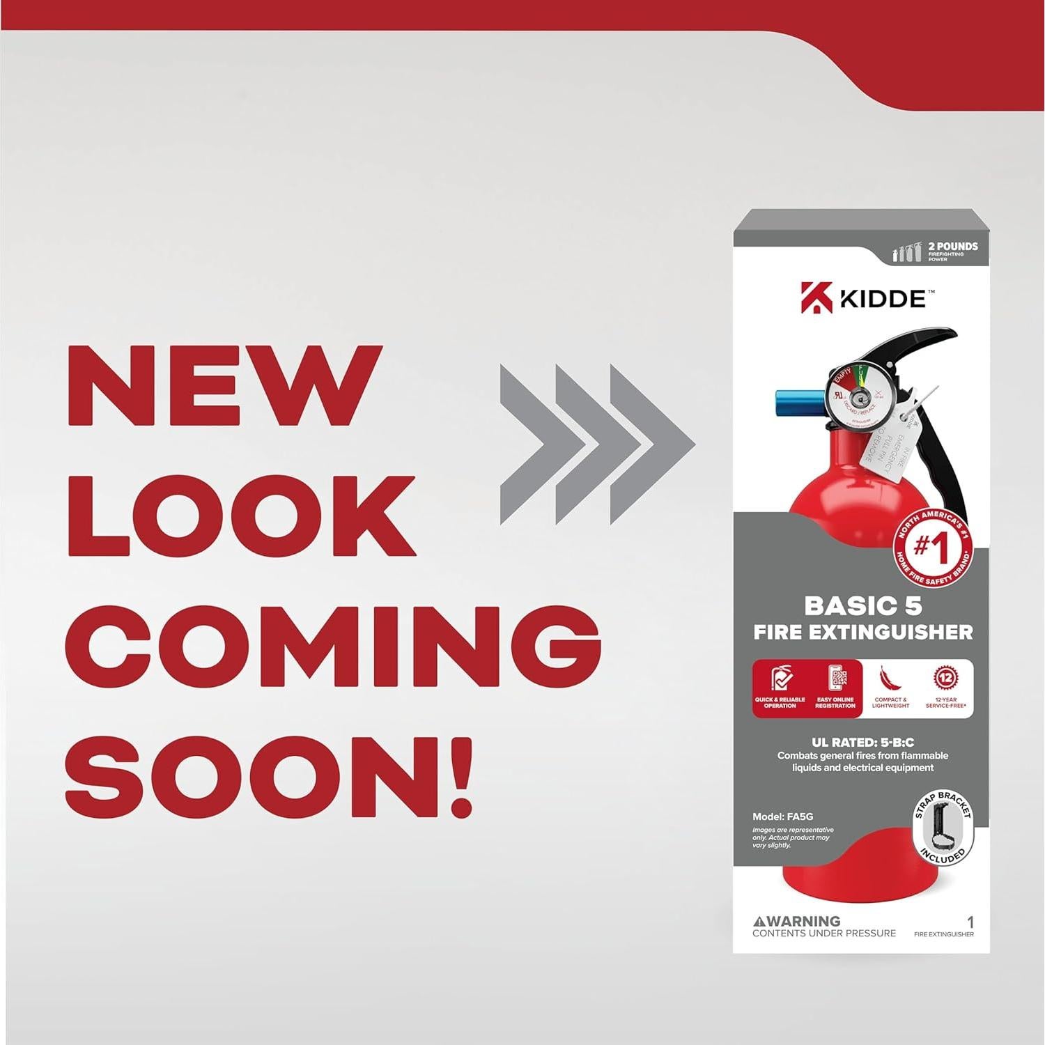 Extintor de Incendios Kidde 1.07 kg Uso Único 5BC