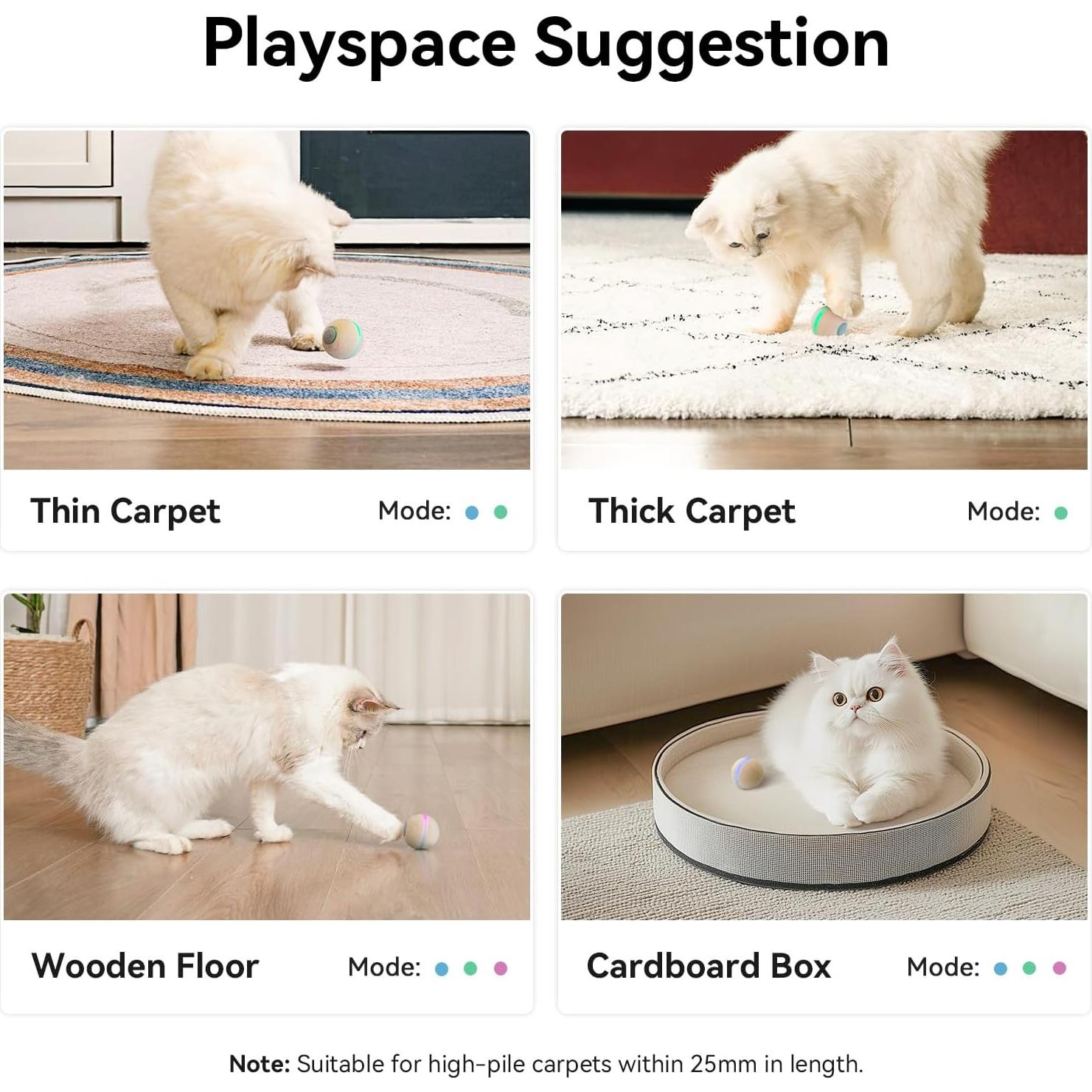 Juguete Interactivo para Gatos Cheerble M3 con Luz y Modos