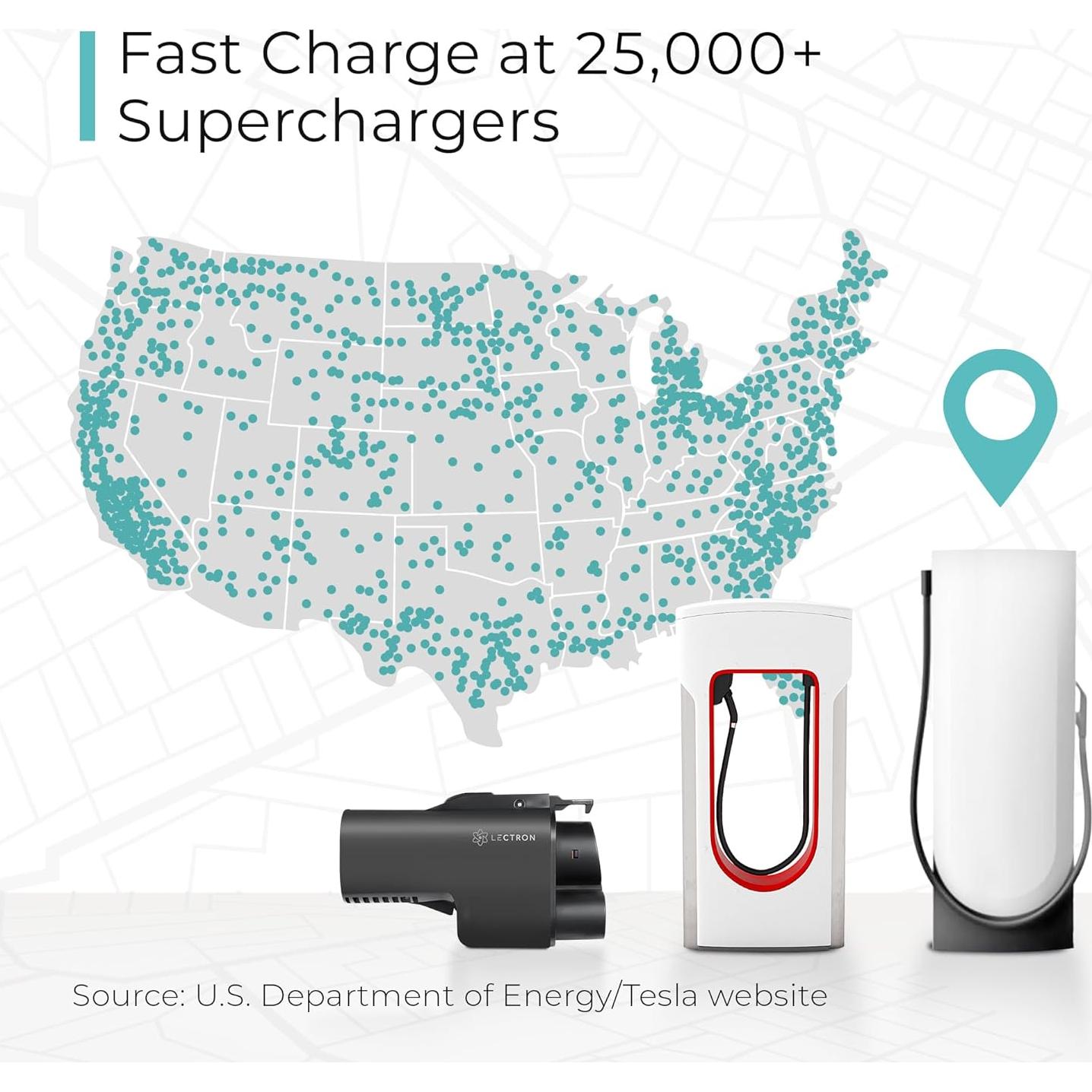 Adaptador NACS a CCS Lectron - Carga Rápida 500A 1000V