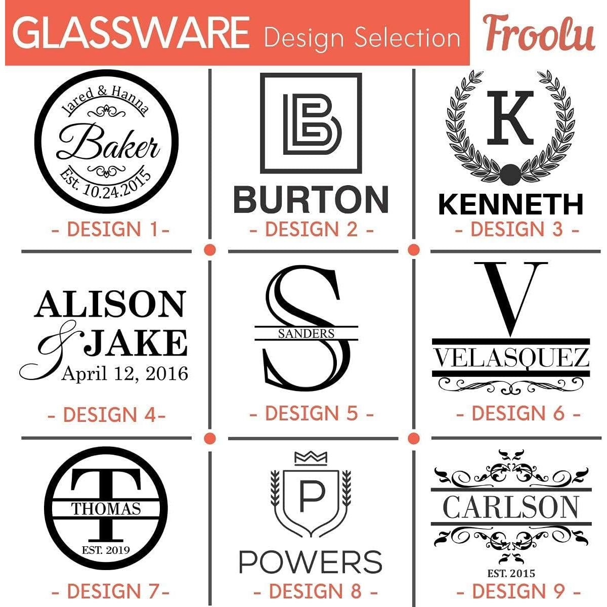 Set de Whisky Personalizado Froolu - 4 Vasos y Caja de Madera