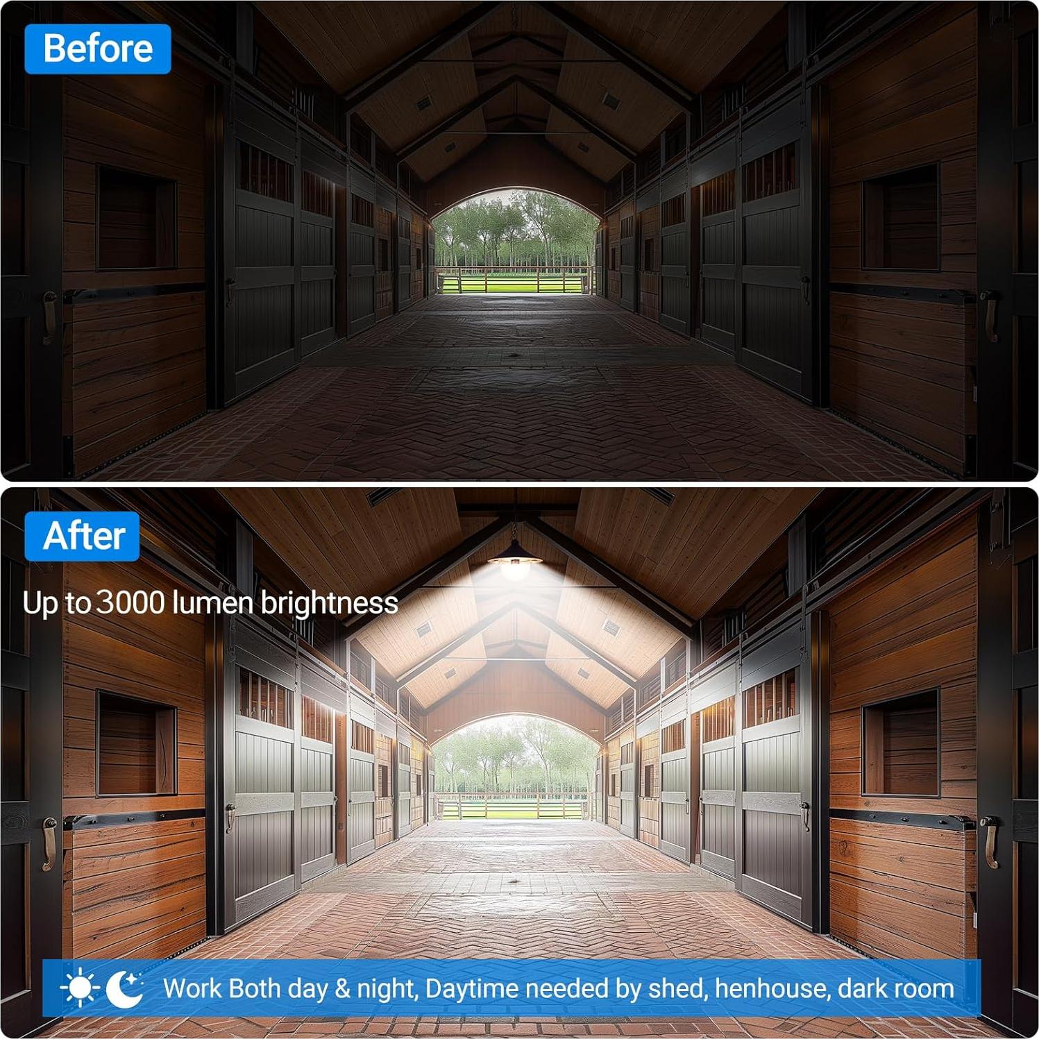 Luz Solar Ropelux 3000LM con Control Remoto y 5 Modos