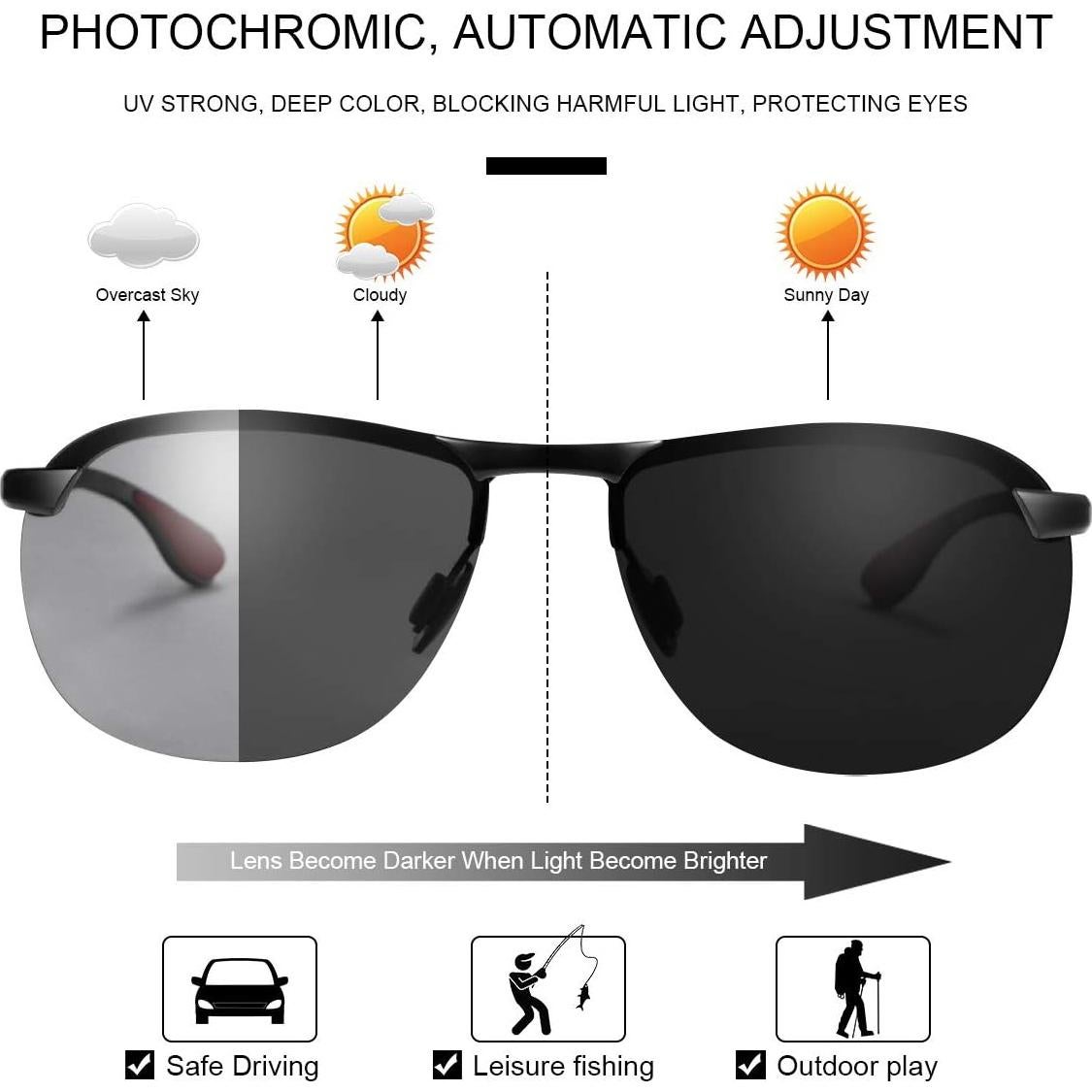 Gafas de Sol Deportivas YIMI Fotoquímicas Polarizadas UV400