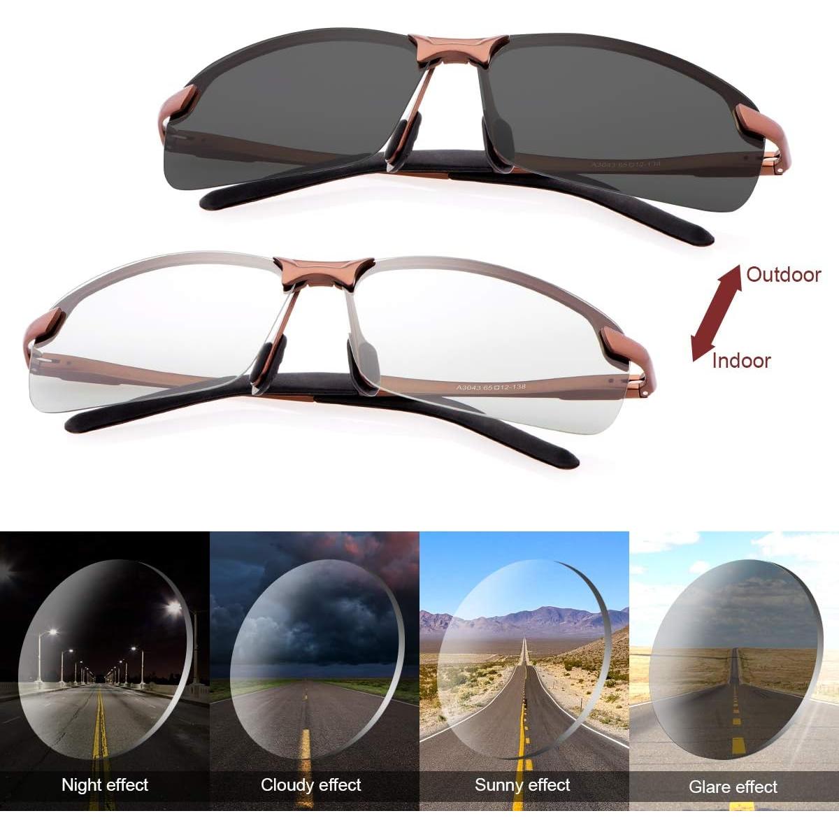 Gafas de sol YIMI fotocromáticas polarizadas UV400 para hombres