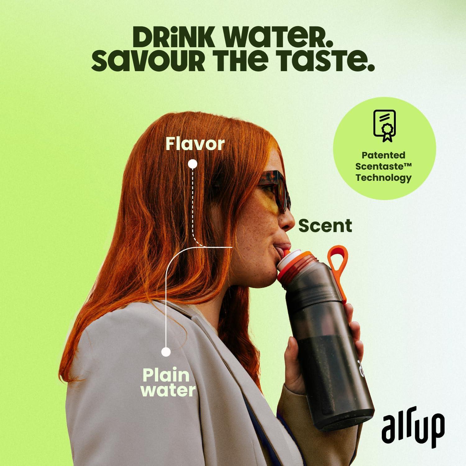 Botella de Agua Air Up Twist Verde Vibrante 600ml + Pods Sabor