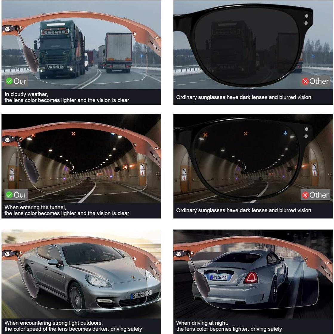 Gafas de sol YIMI fotocromáticas polarizadas UV400 para hombres