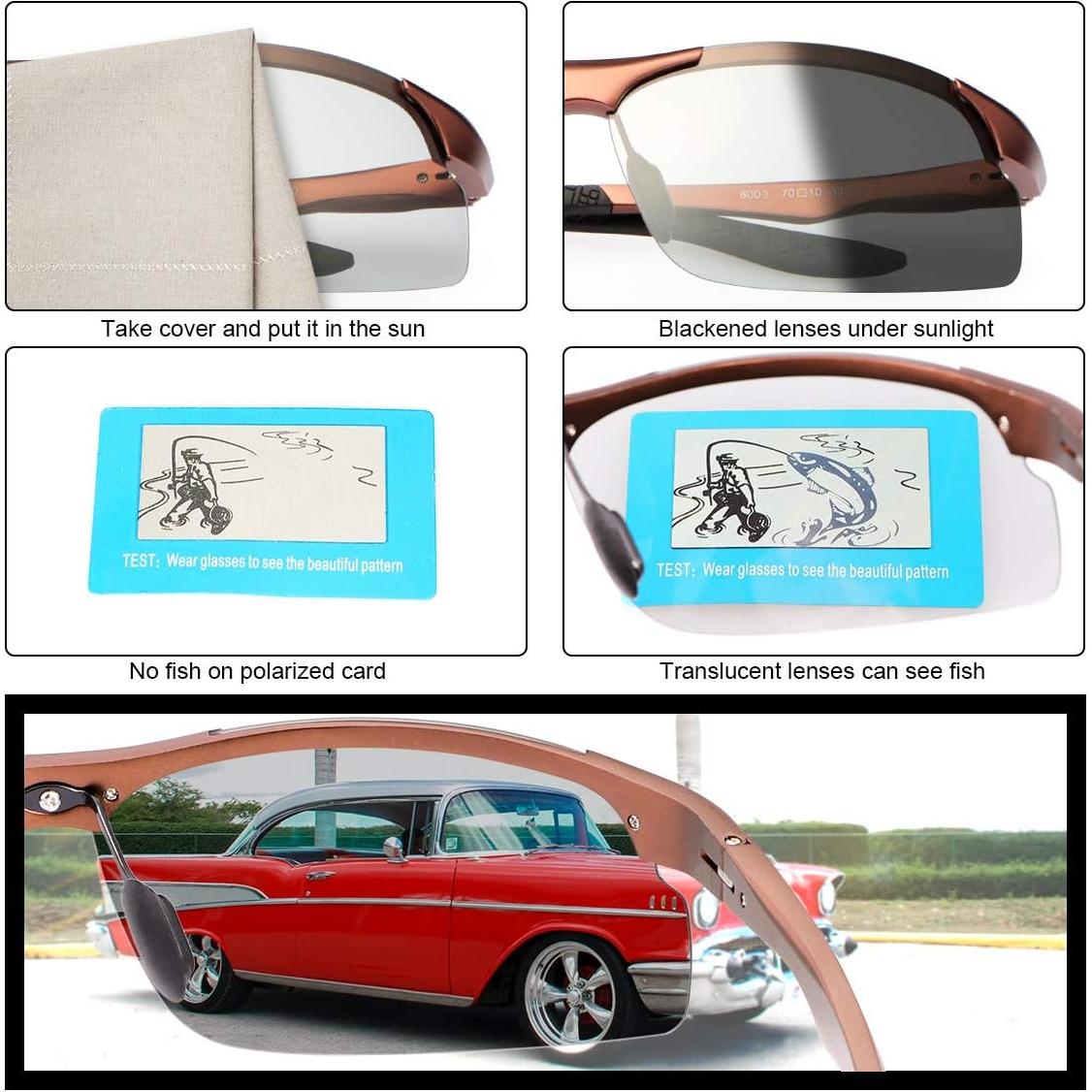 Gafas de sol polarizadas fotocromáticas YIMI para hombres