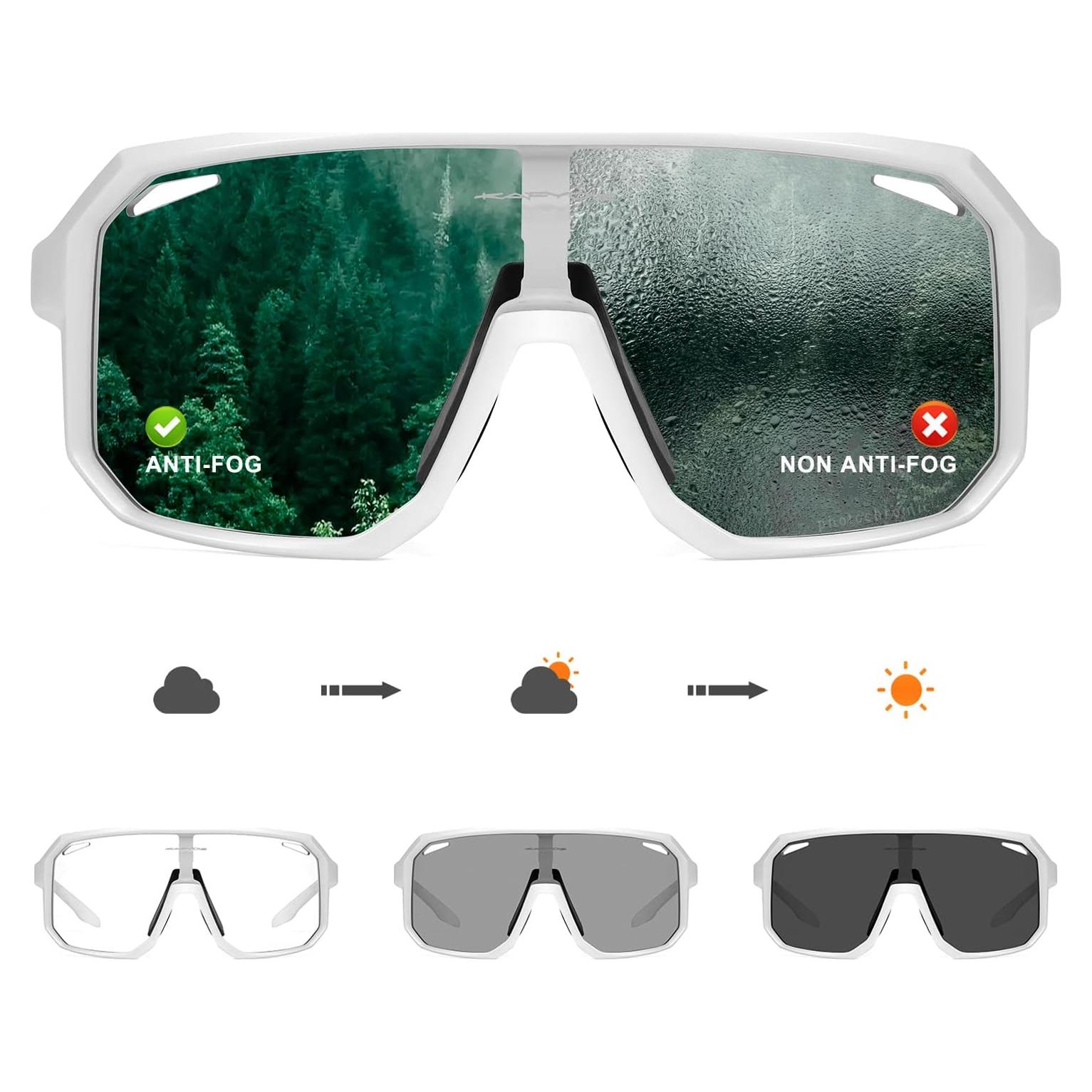Gafas de Ciclismo KAPVOE Fotoquímicas Antivaho K62