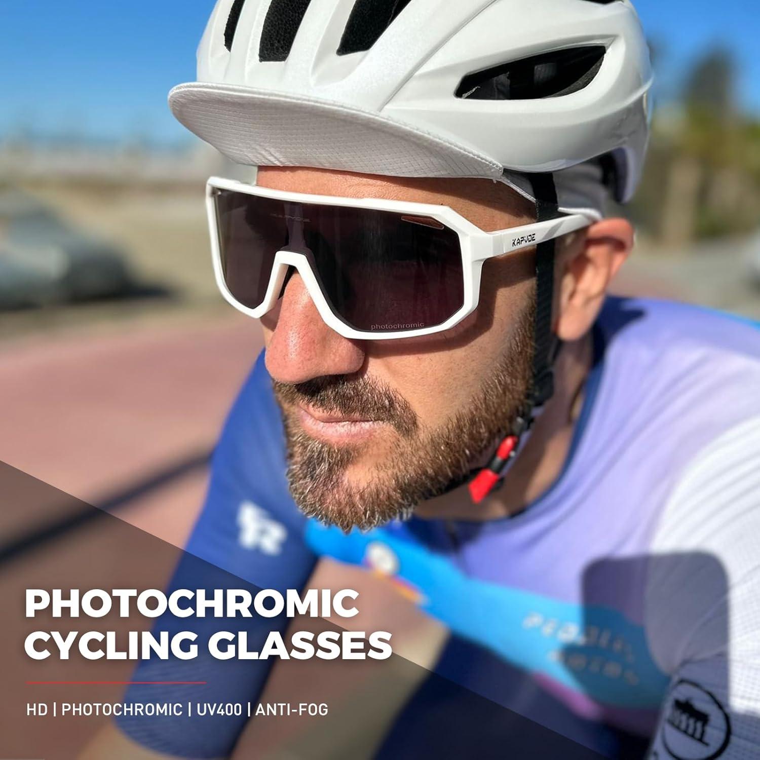Gafas de Ciclismo KAPVOE Fotoquímicas Antivaho K62