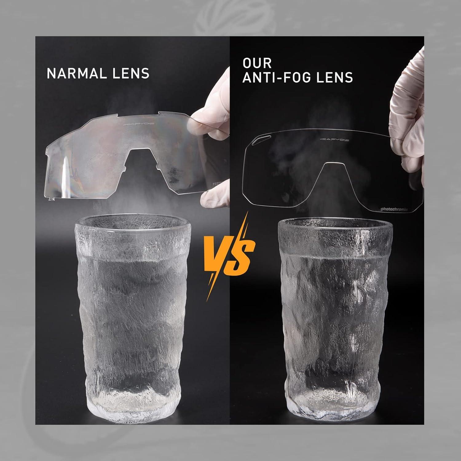 Gafas de Ciclismo KAPVOE Fotoquímicas Antivaho K62