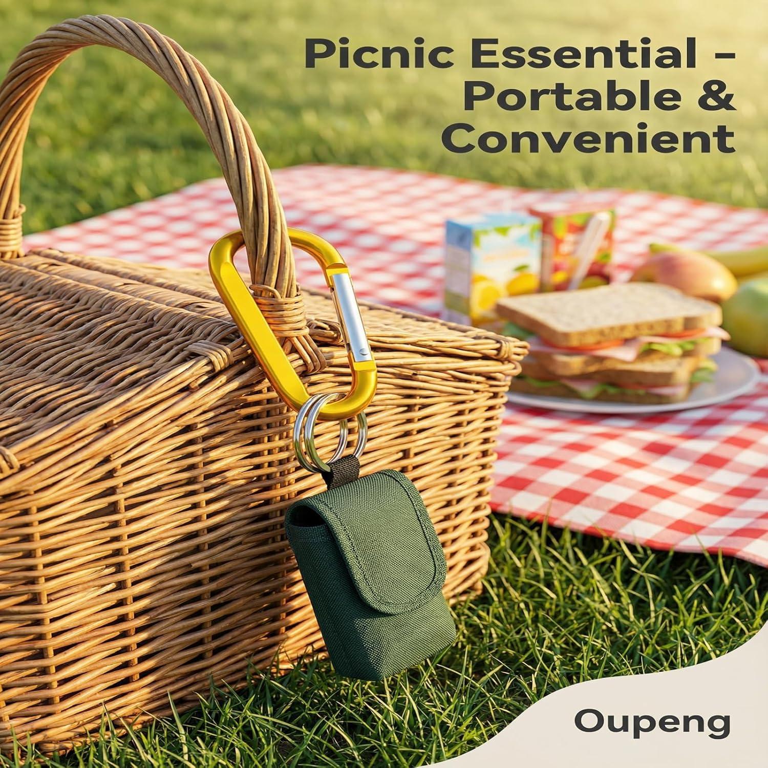 12 Clips de Mosquetón Oupeng Sky Aluminio 66 lb Multicolor