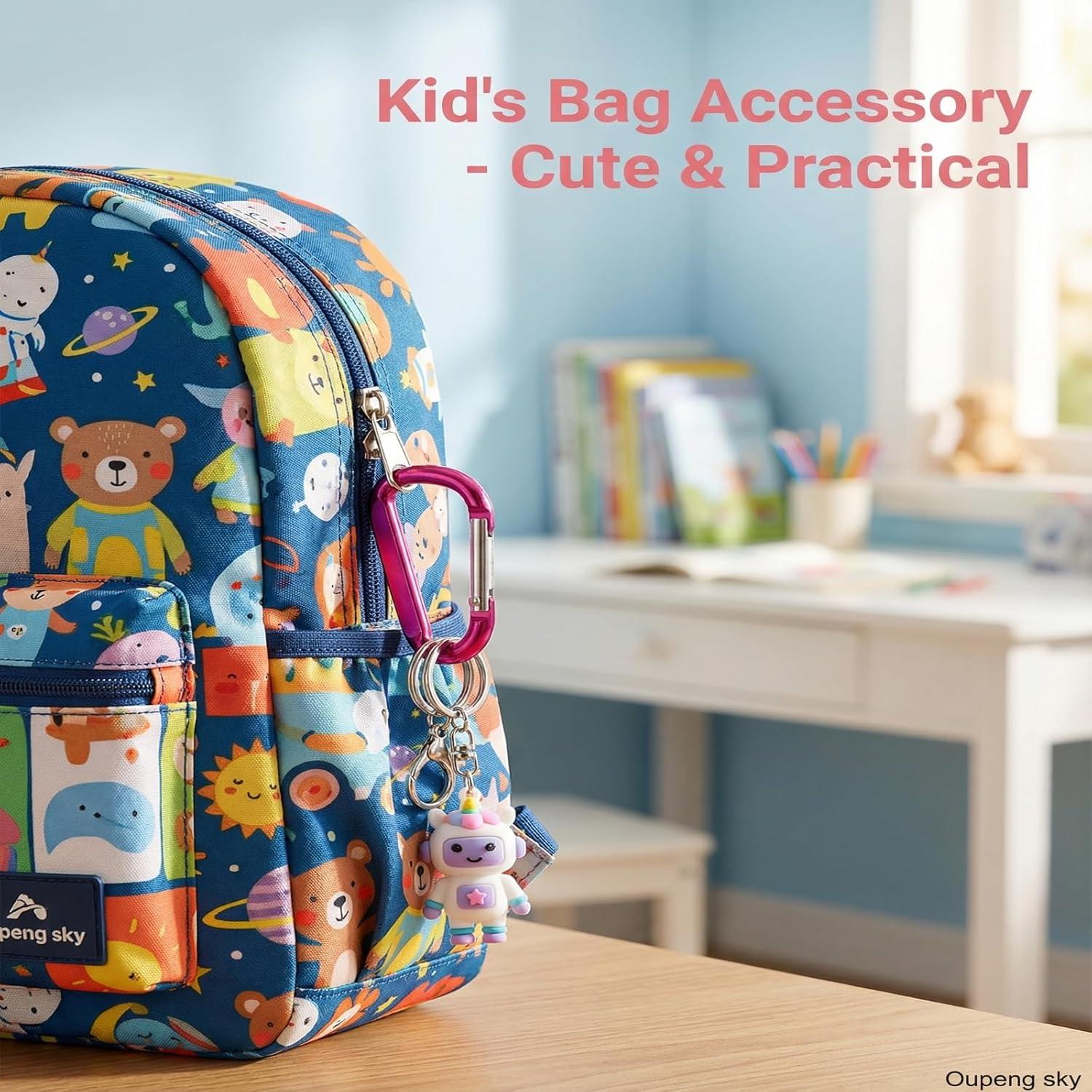 12 Clips de Mosquetón Oupeng Sky Aluminio 66 lb Multicolor