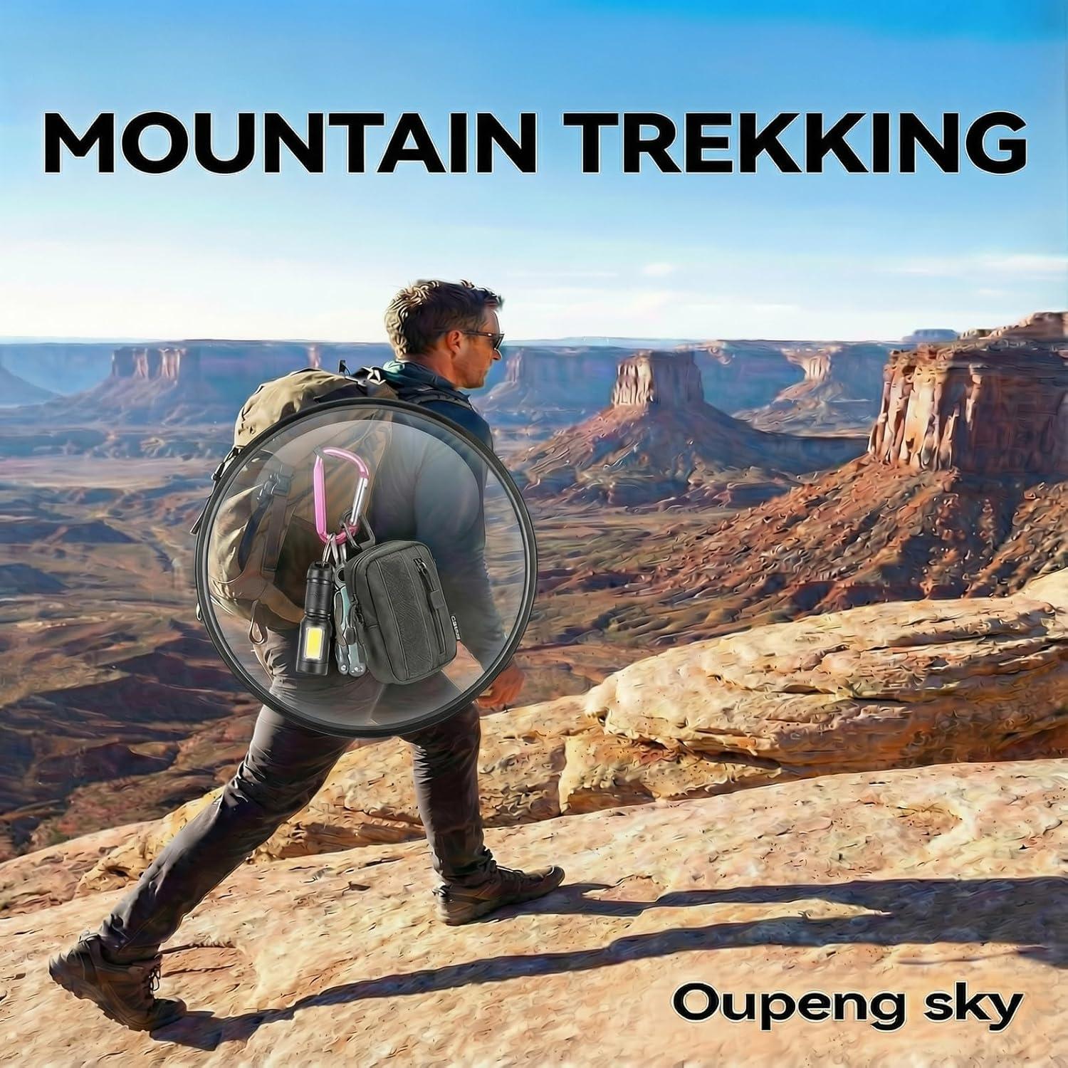 12 Clips de Mosquetón Oupeng Sky Aluminio 66 lb Multicolor