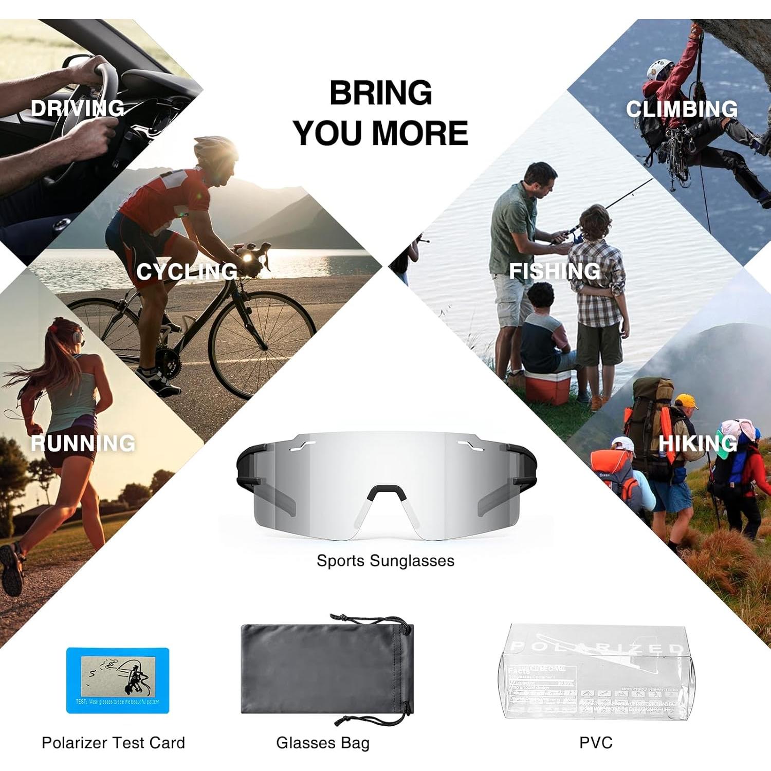 Gafas de Ciclismo FMY UV400 Polarizadas para Deportes