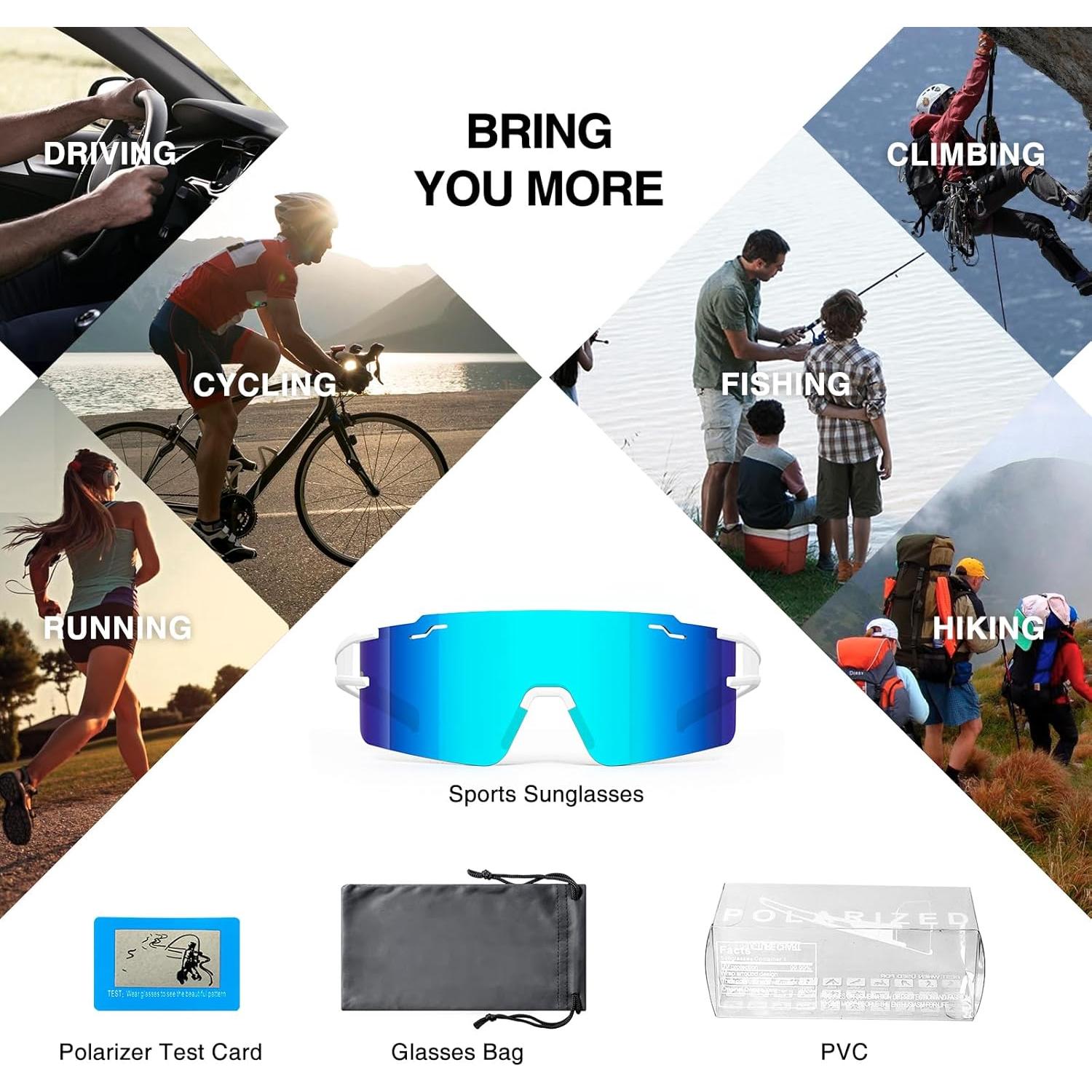 Gafas de Ciclismo FMY UV400 Polarizadas para Deportes