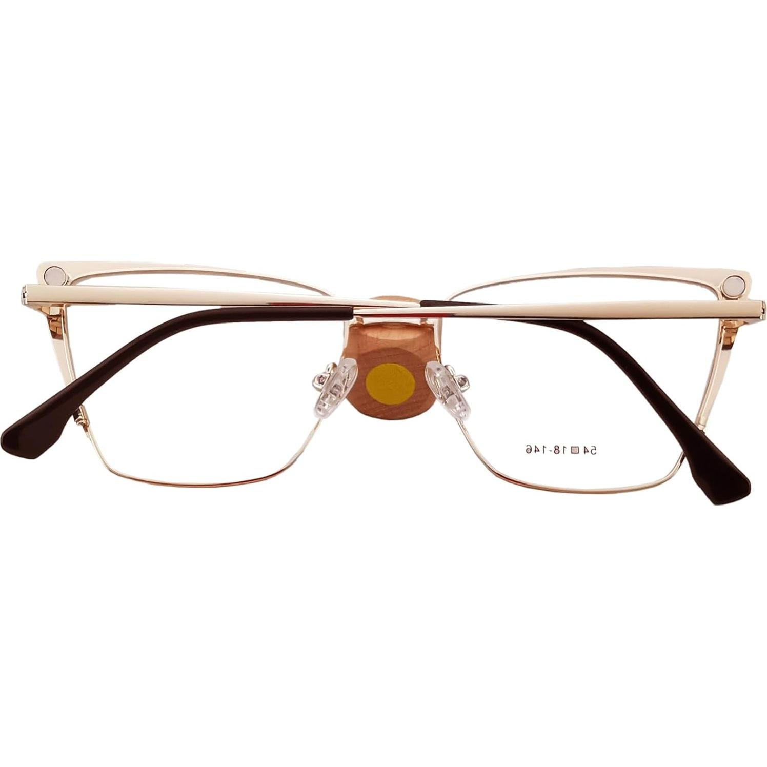 Gafas Cat Eye Polarizadas 2 en 1 para Mujeres - Negro/Dorado