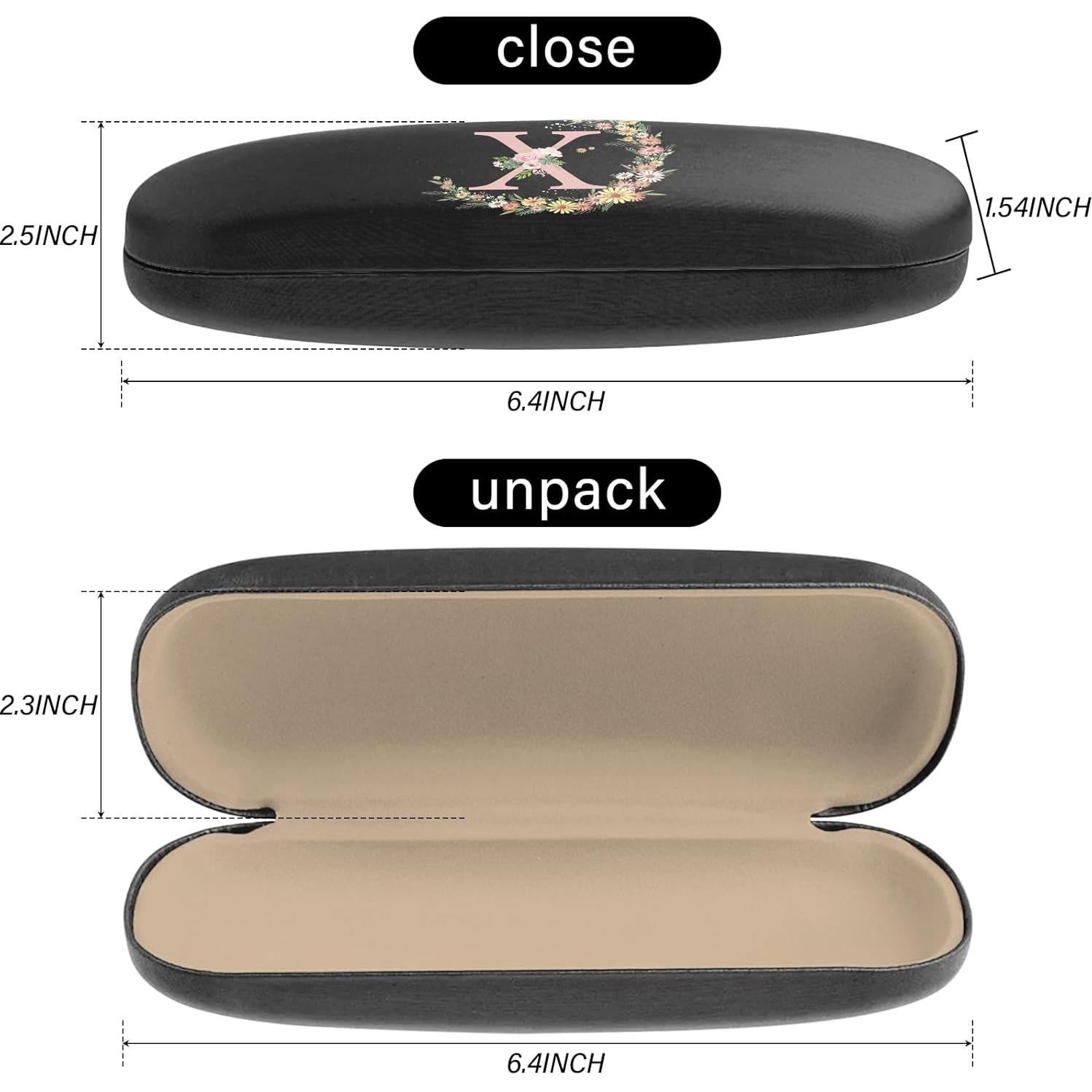 Estuche Duro para Gafas con Paño de Limpieza Letra-X