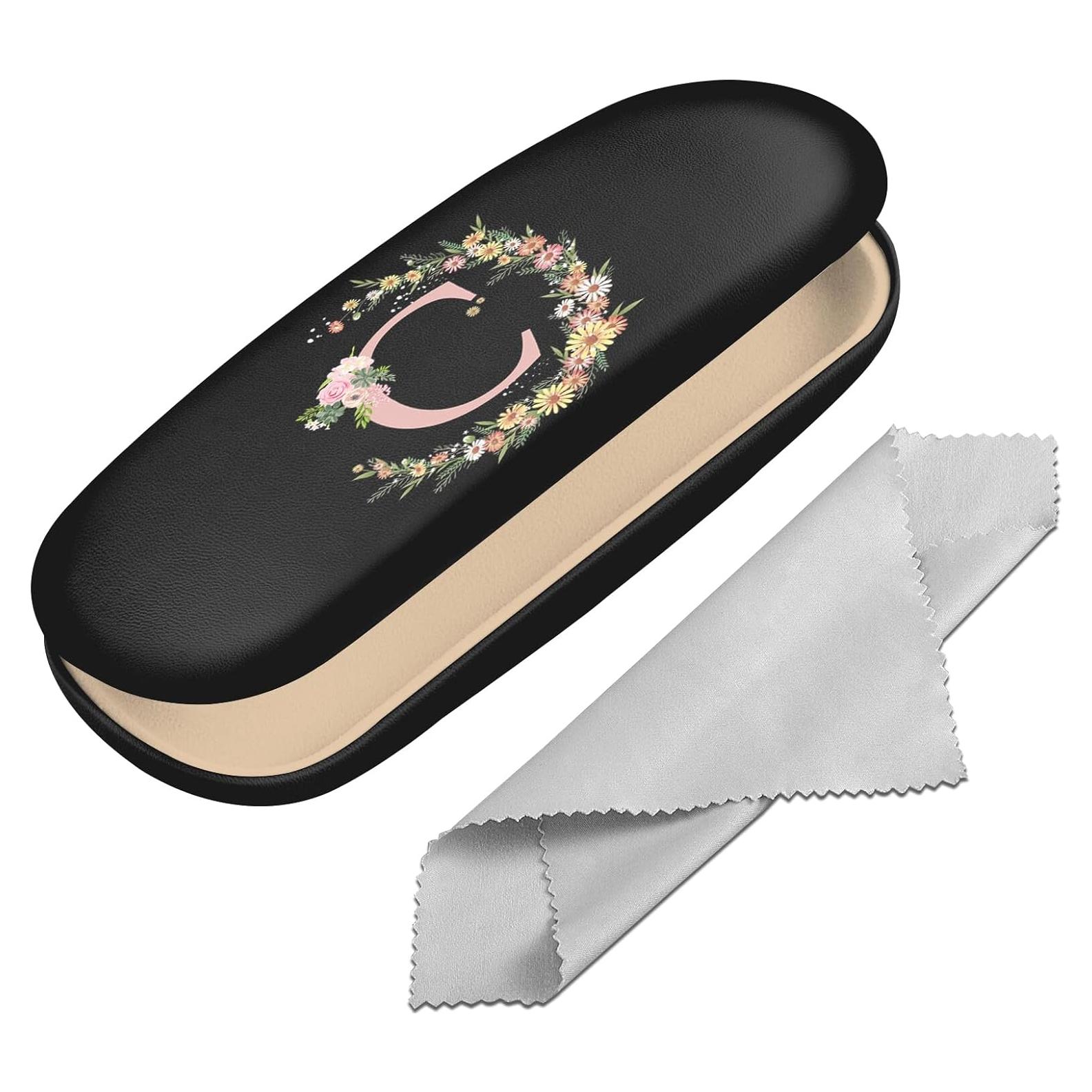 Estuche Duro para Gafas con Paño de Limpieza Letra-C