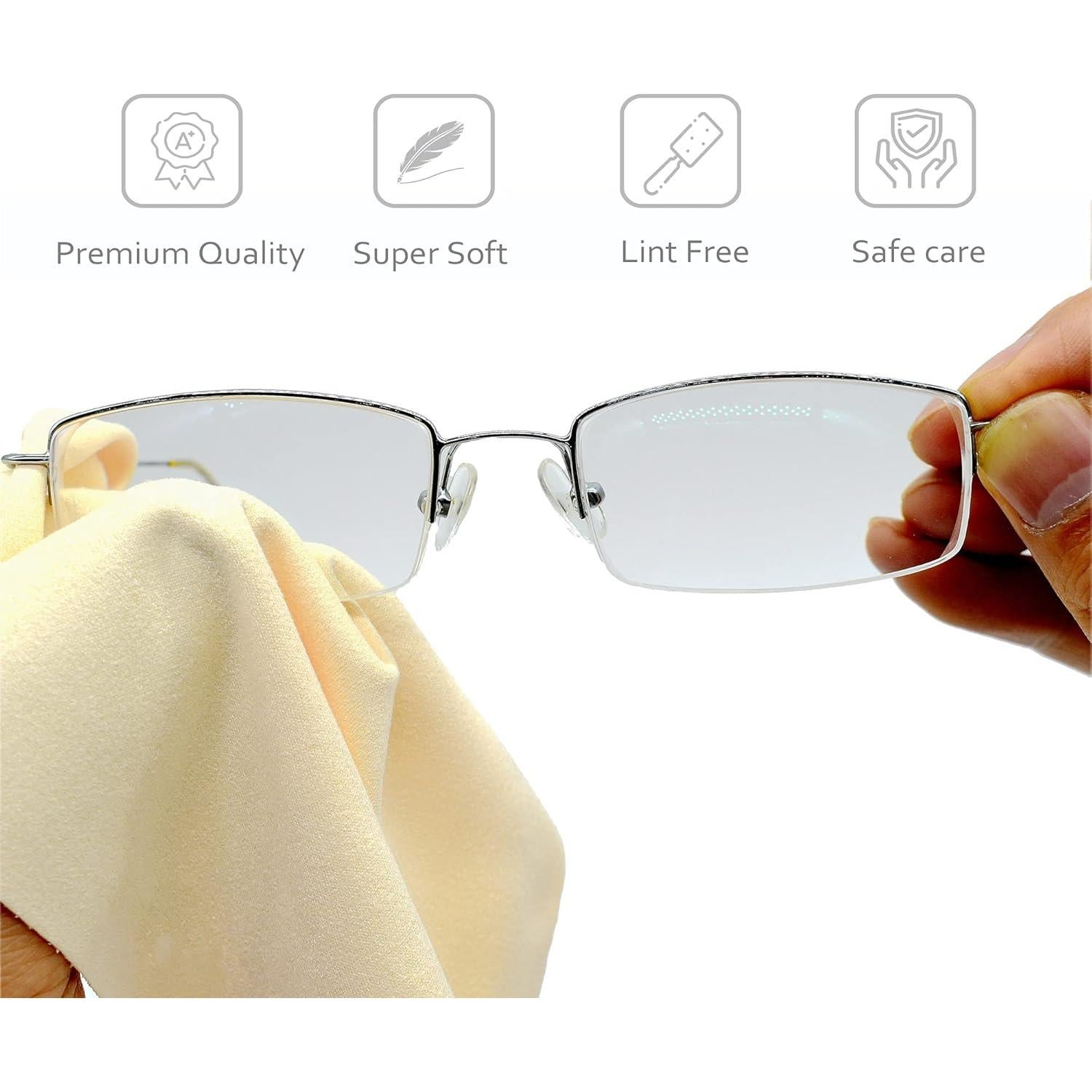 Paquete de 20 paños de limpieza de gafas Earnestine 15x18 cm