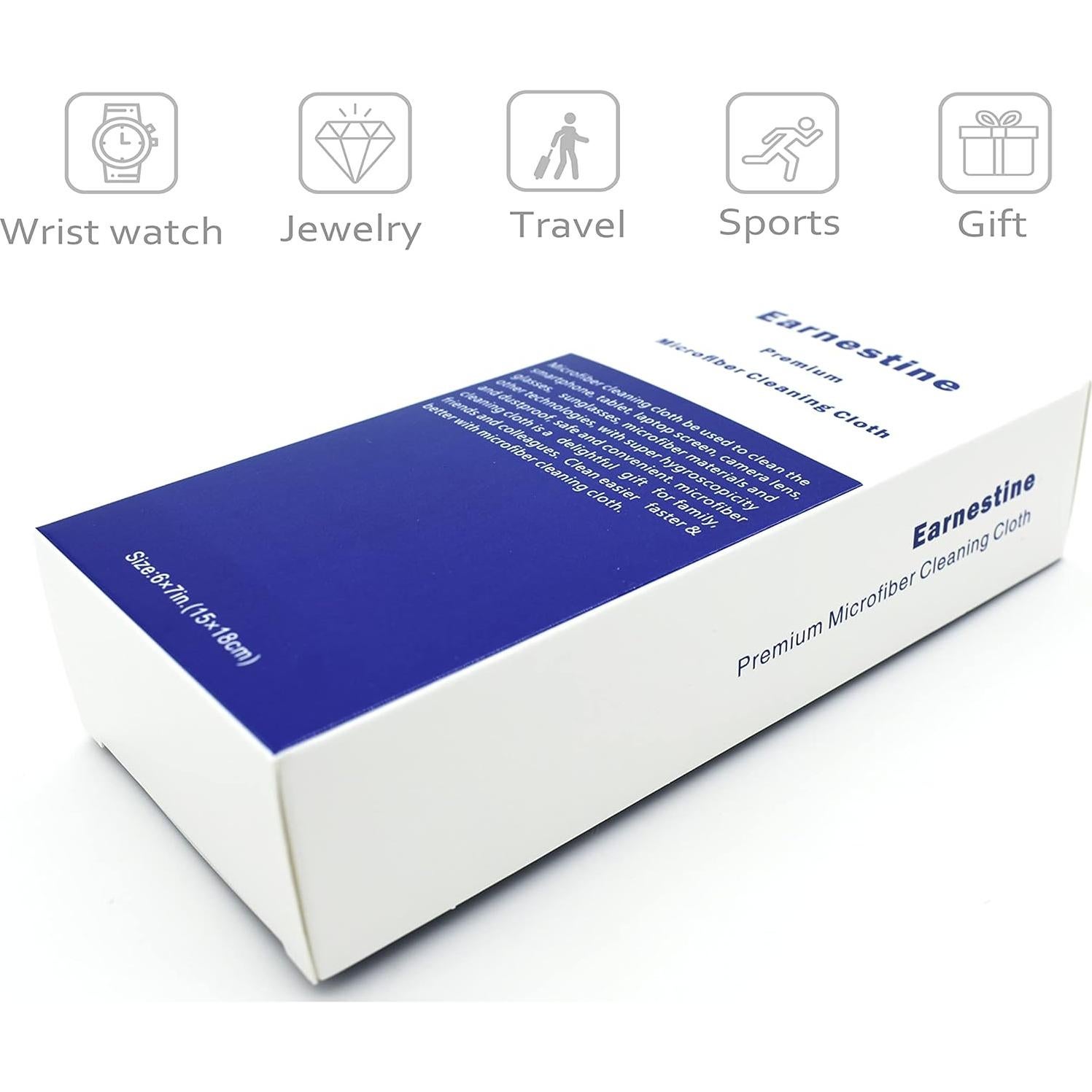 Paquete de 20 paños de limpieza de gafas Earnestine 15x18 cm