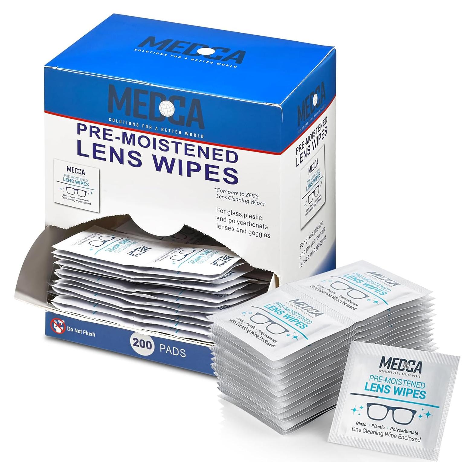 Toallitas de limpieza de lentes MEDca - Paquete de 200 unidades