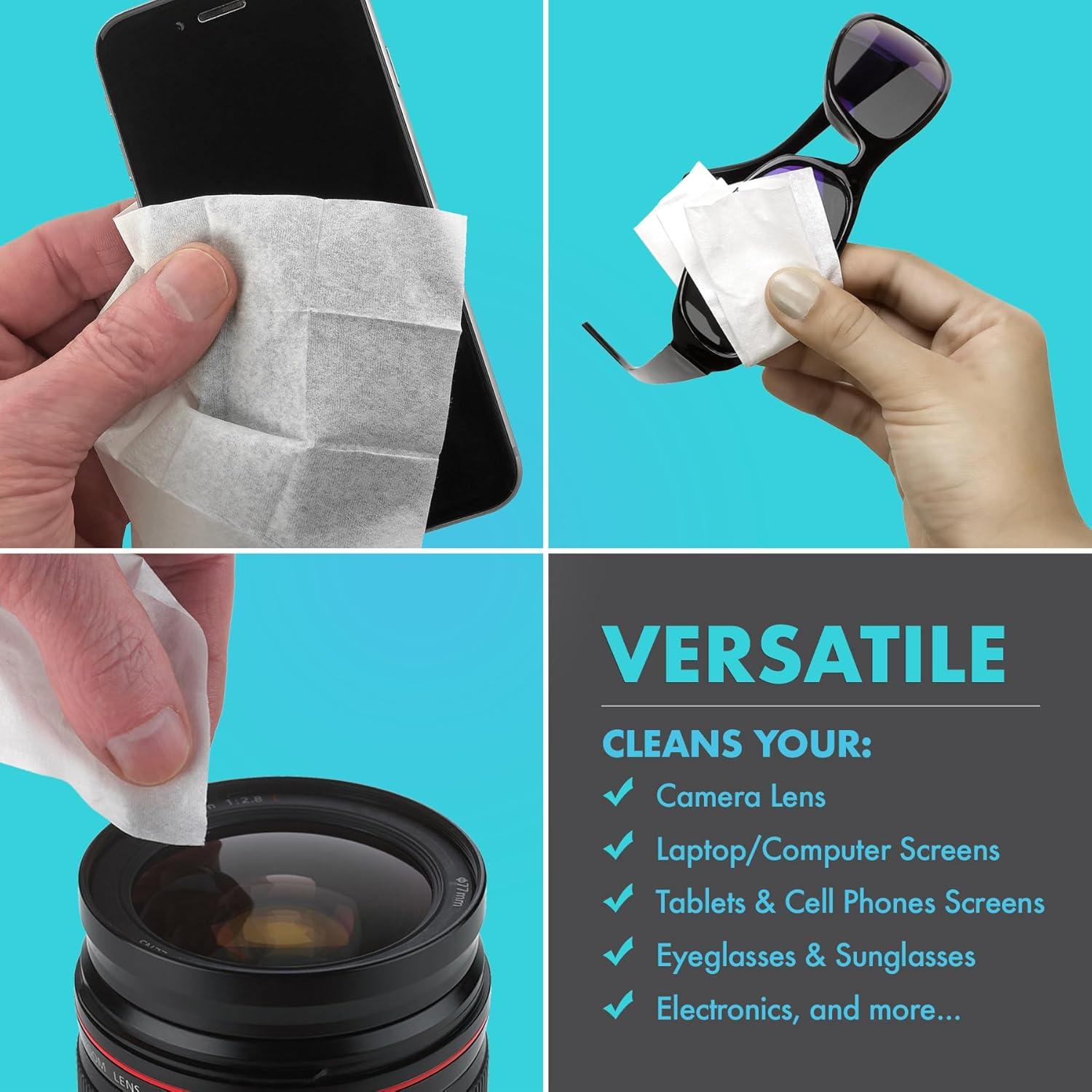 Toallitas de Limpieza de Lentes MEDca 105 Paquetes Amoníaco Libre