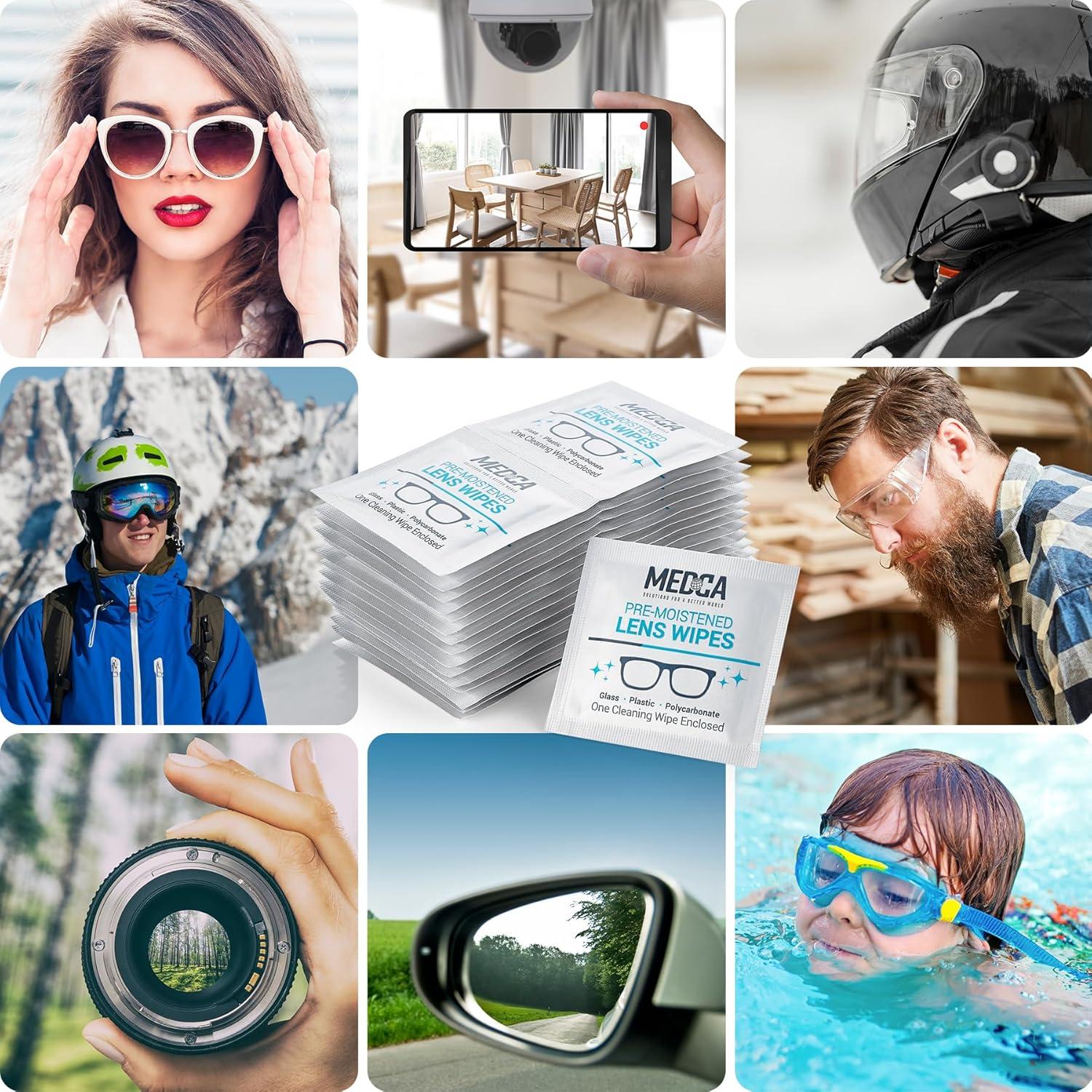 Toallitas de Limpieza de Lentes MEDca 105 Paquetes Amoníaco Libre