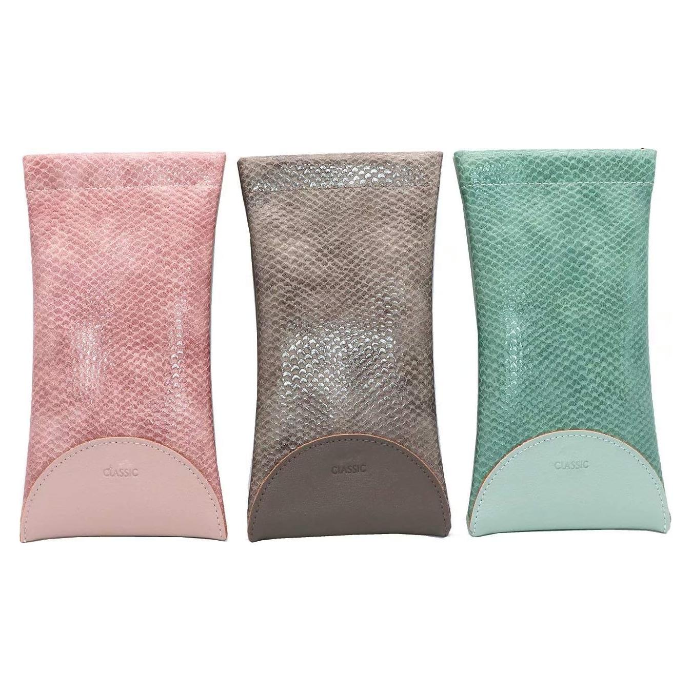 Pack 3 Fundas de Gafas PU con Cierre Superior