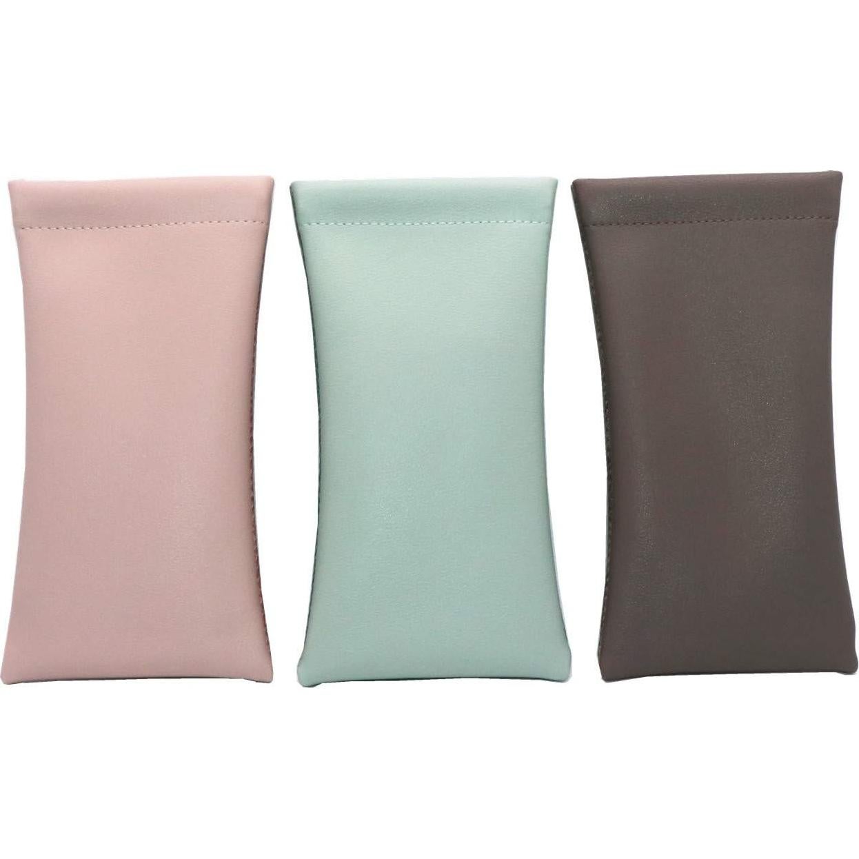 Pack 3 Fundas de Gafas PU con Cierre Superior