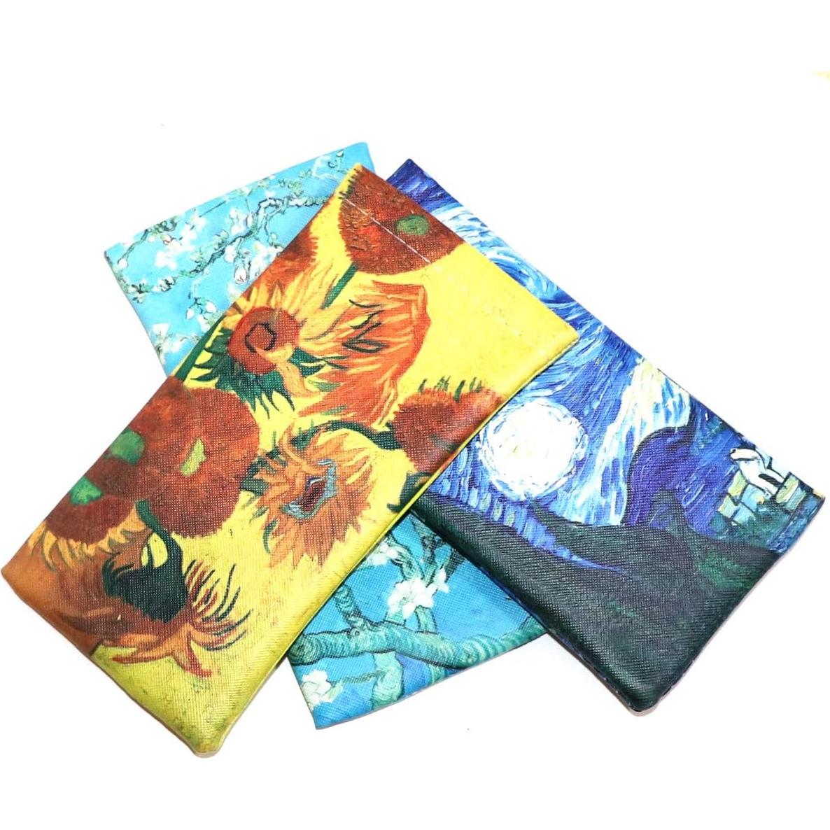 Pack 3 Fundas de Gafas PU con Tapa de Presión