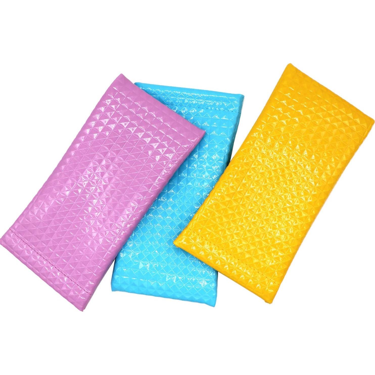 Pack 3 Fundas de Gafas PU con Tapa de Presión 17,15 cm