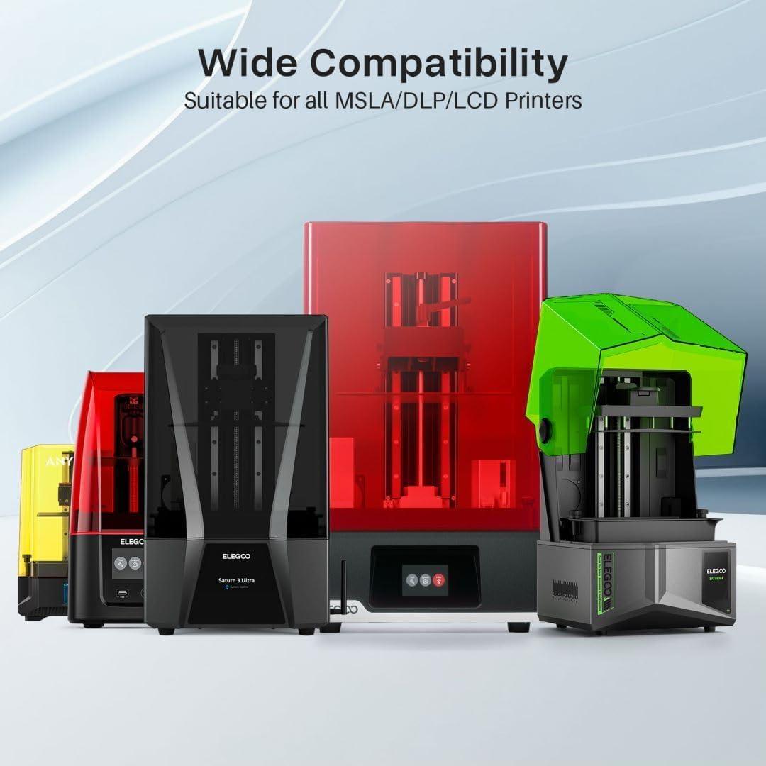 Resina 3D ELEGOO 2000g a base de plantas UV 405nm - Negro