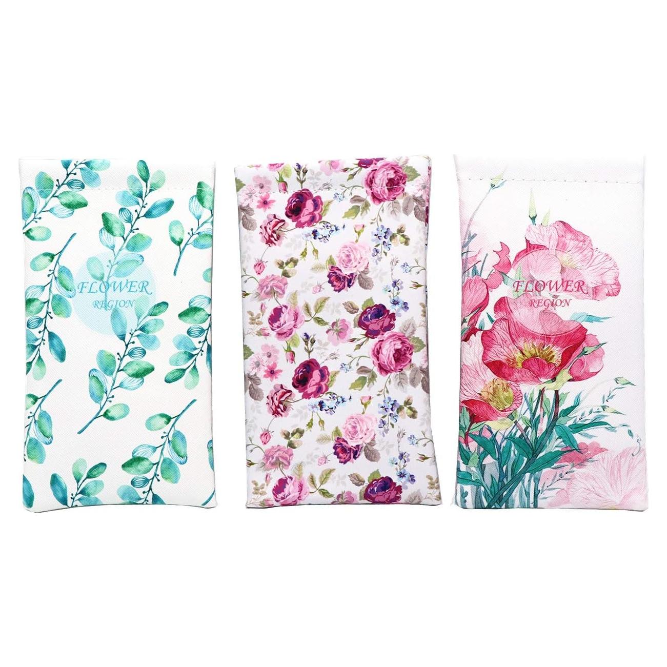 Pack 3 Fundas de Gafas PU con Tapa de Presión