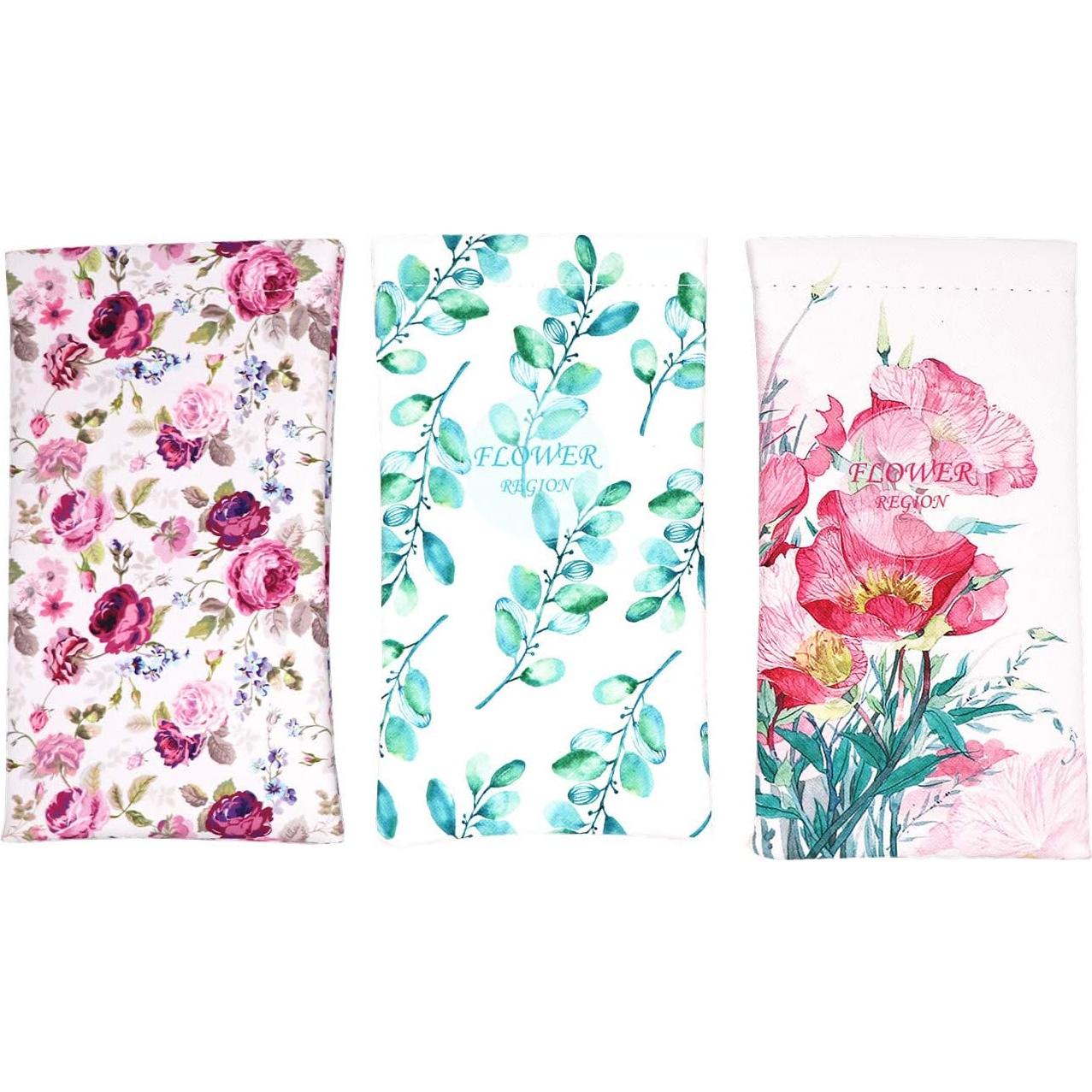 Pack 3 Fundas de Gafas PU con Tapa de Presión