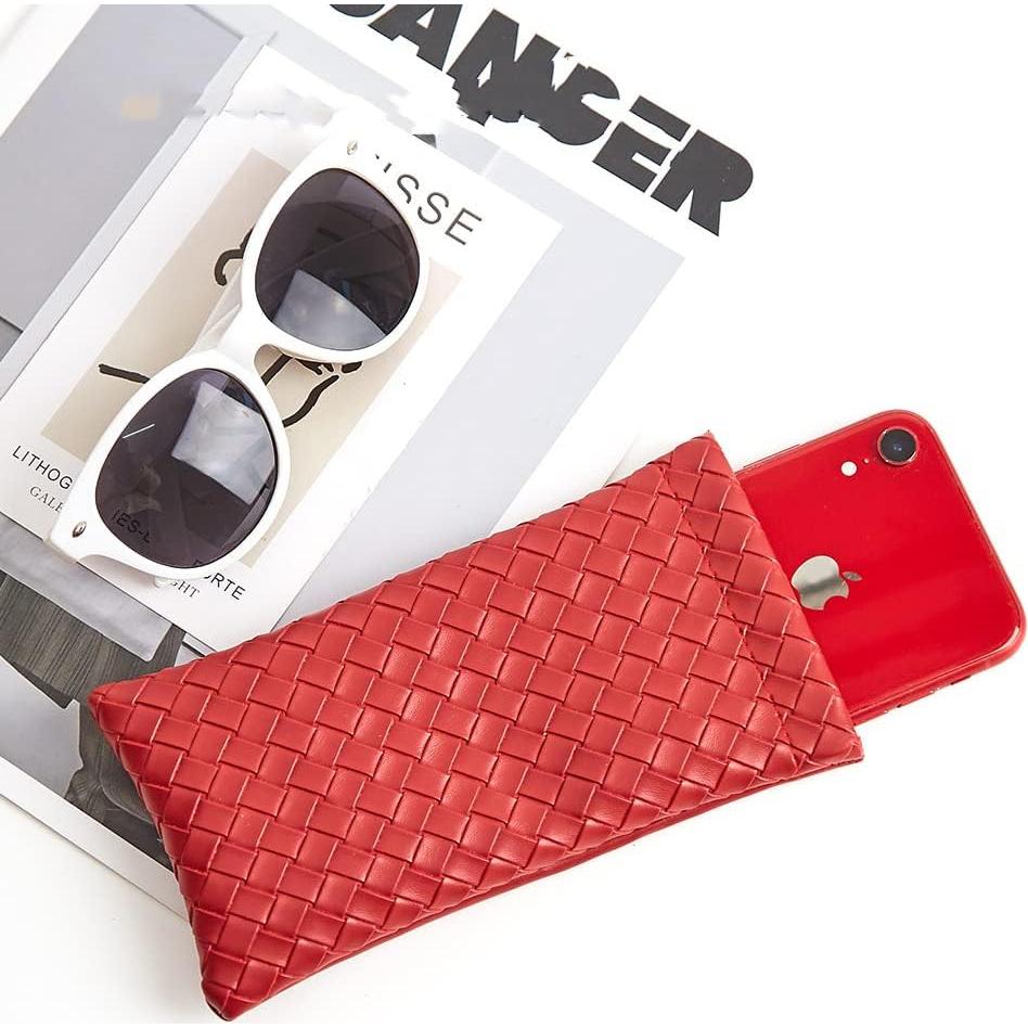 Pack 3 Fundas de Gafas PU con Tapa de Presión